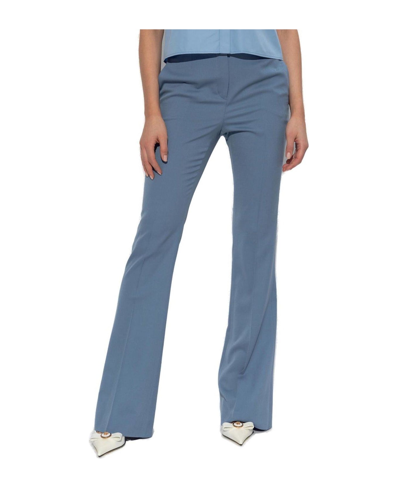 Versace Pressed-crease Tailored Trousers - Blue
