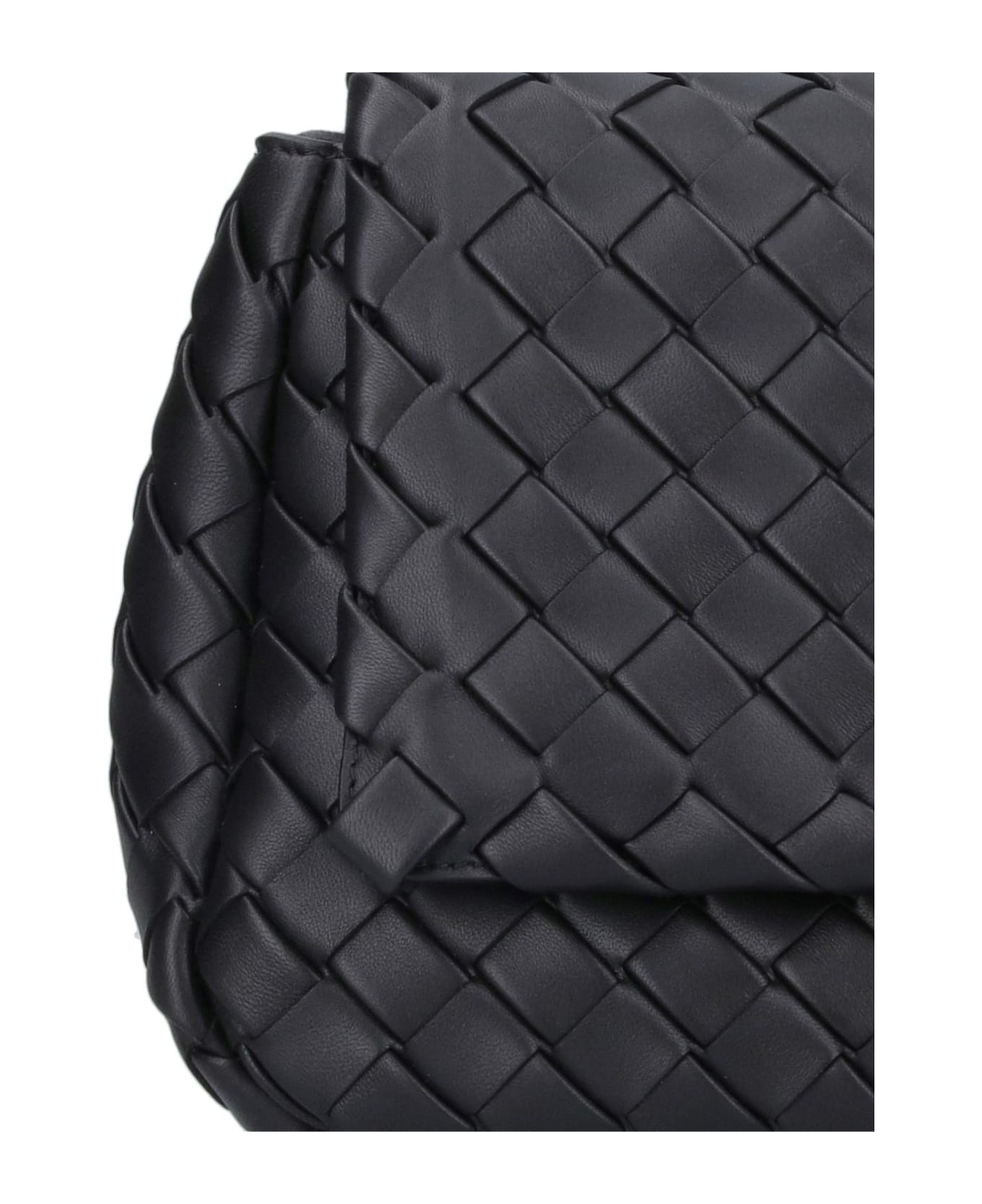 Bottega Veneta Small Shoulder Bag 'cobble Messenger' - BLACK
