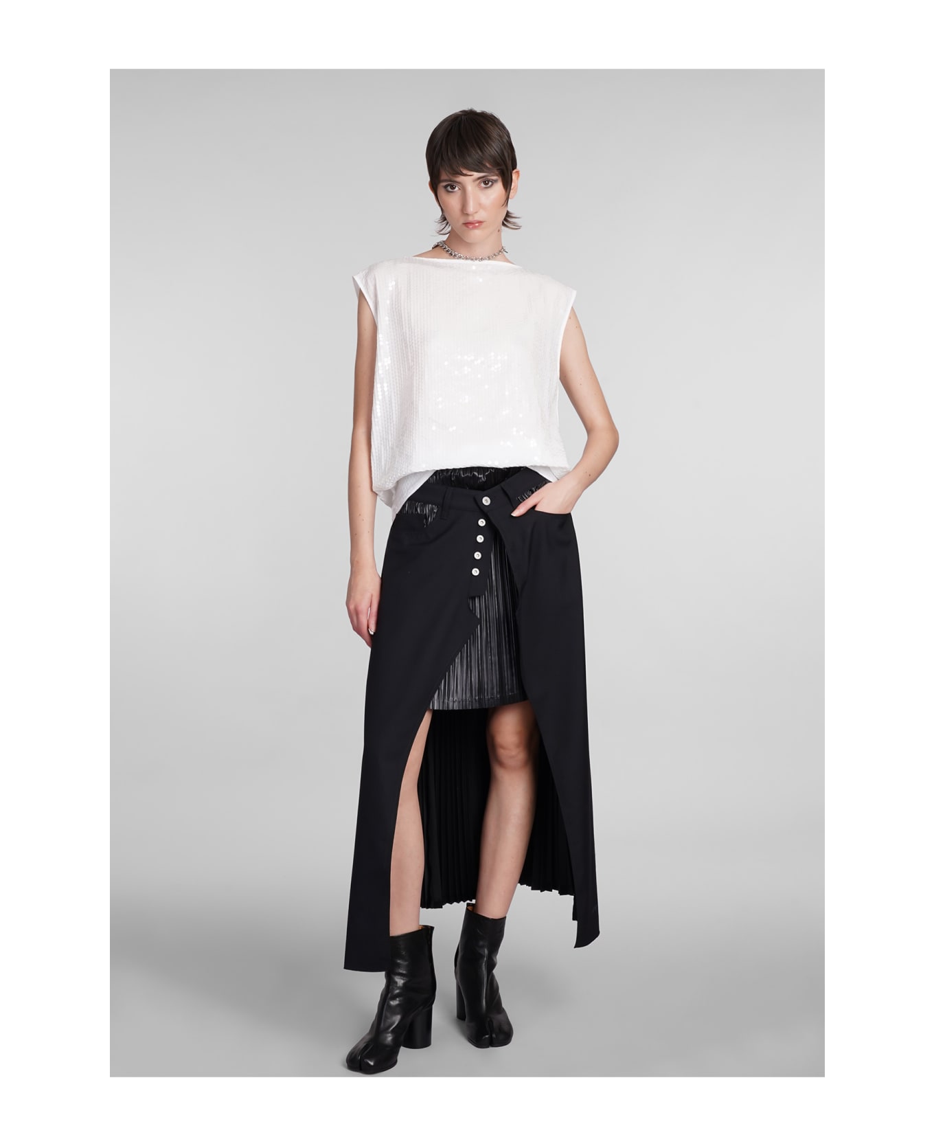 Junya Watanabe Skirt In Black Wool - black スカート