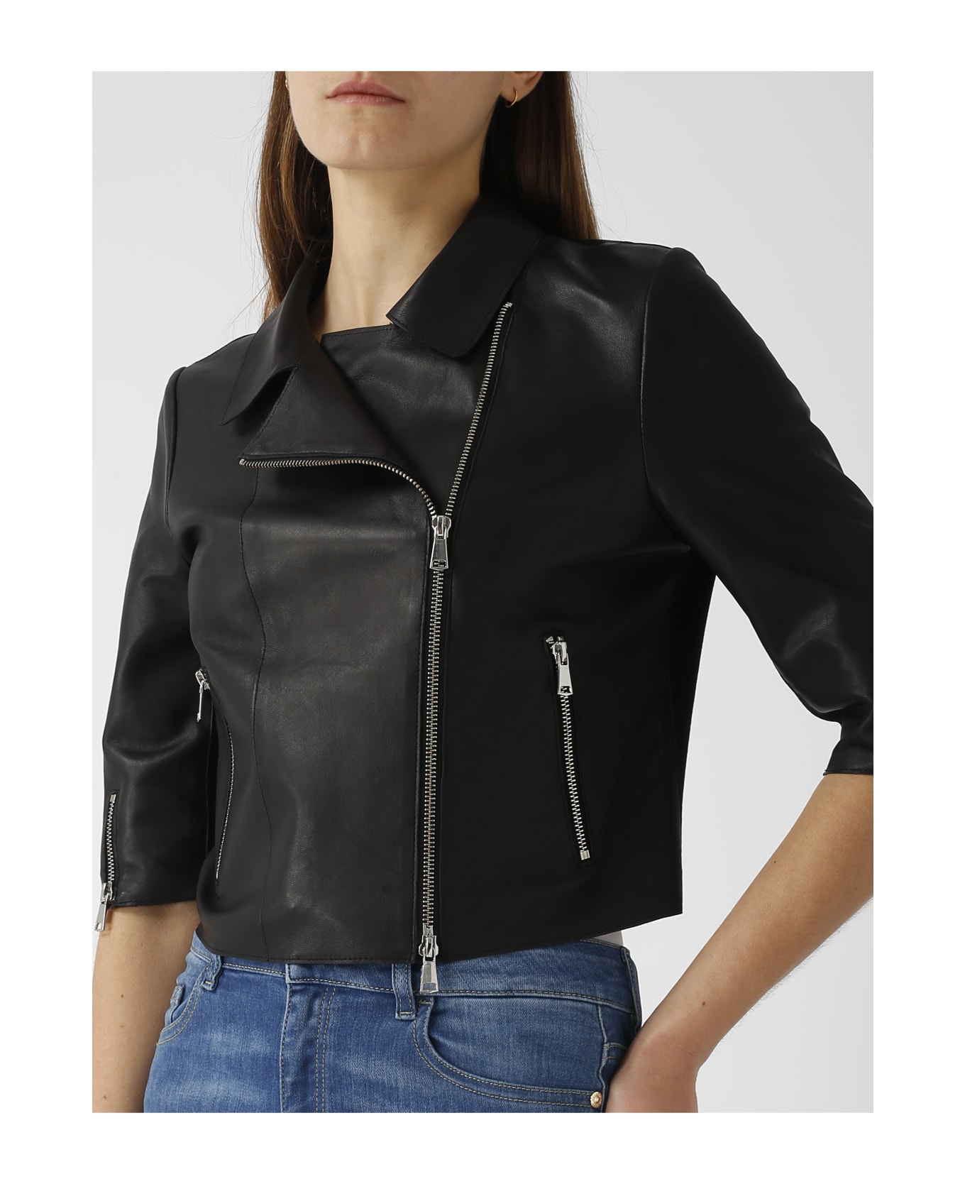 The Jackie Leather Coco Leather Jacket - NERO