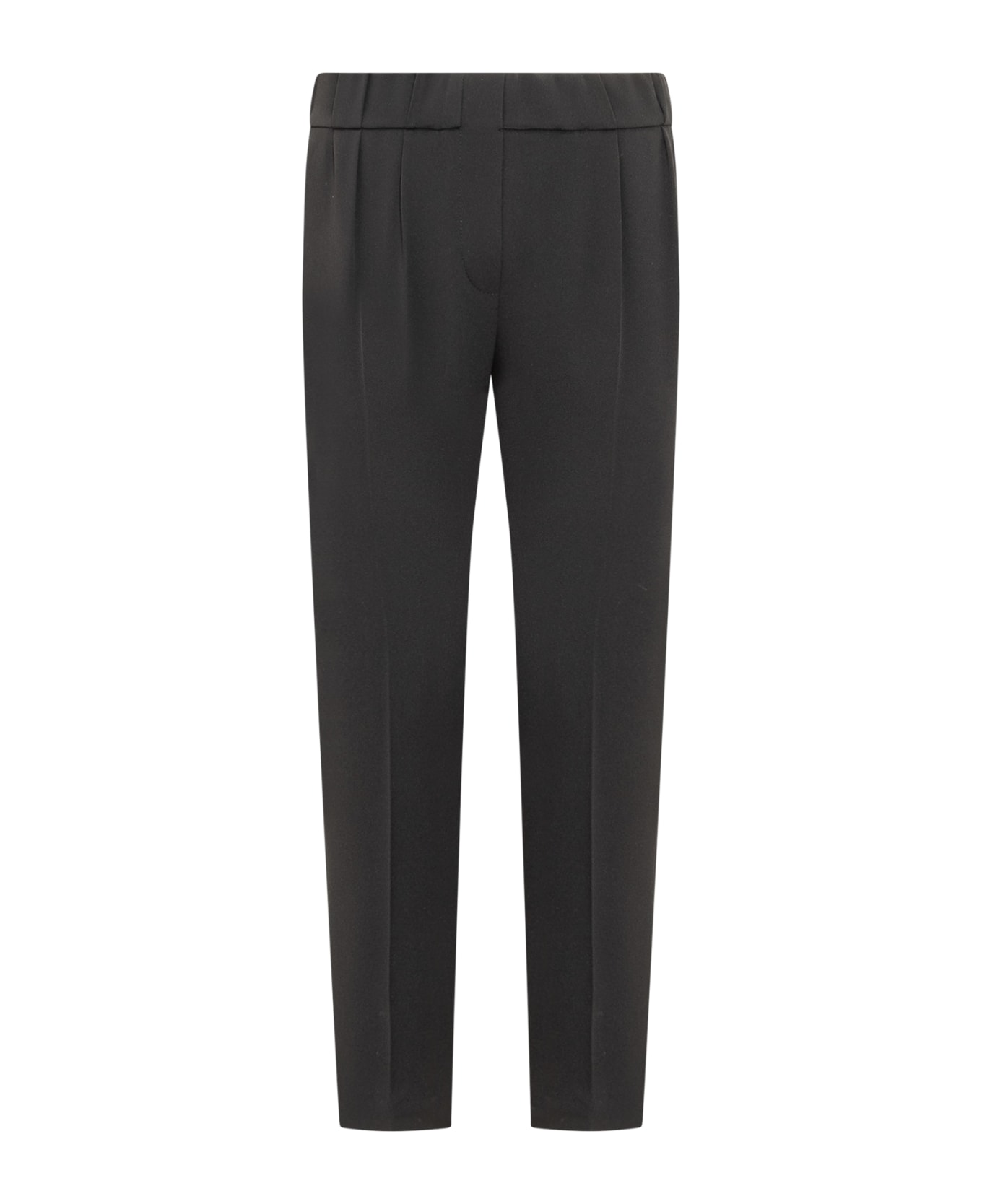 Brunello Cucinelli Cady Cropped Trousers - Black