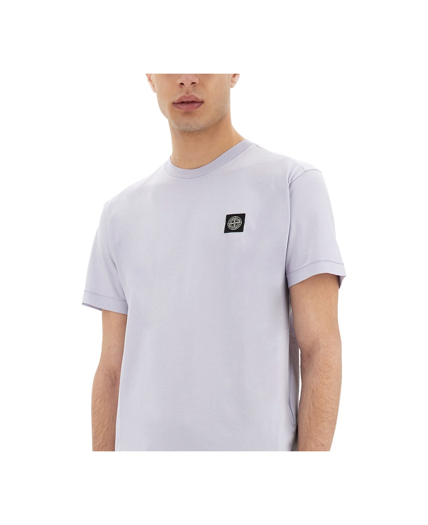 Stone Island T-shirt With Logo - PURPLE