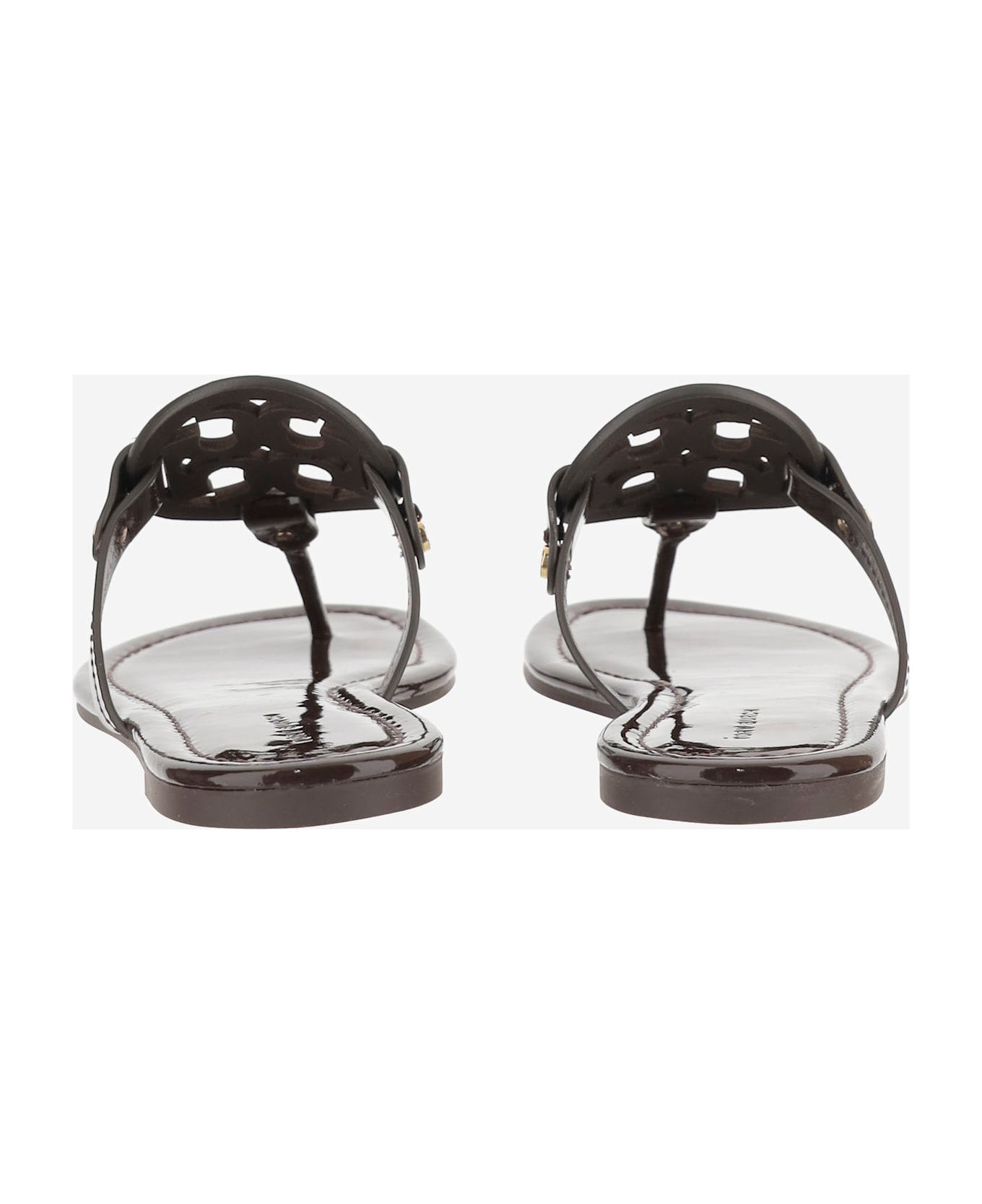 Tory Burch Leather Slip-on Sandals - Brown