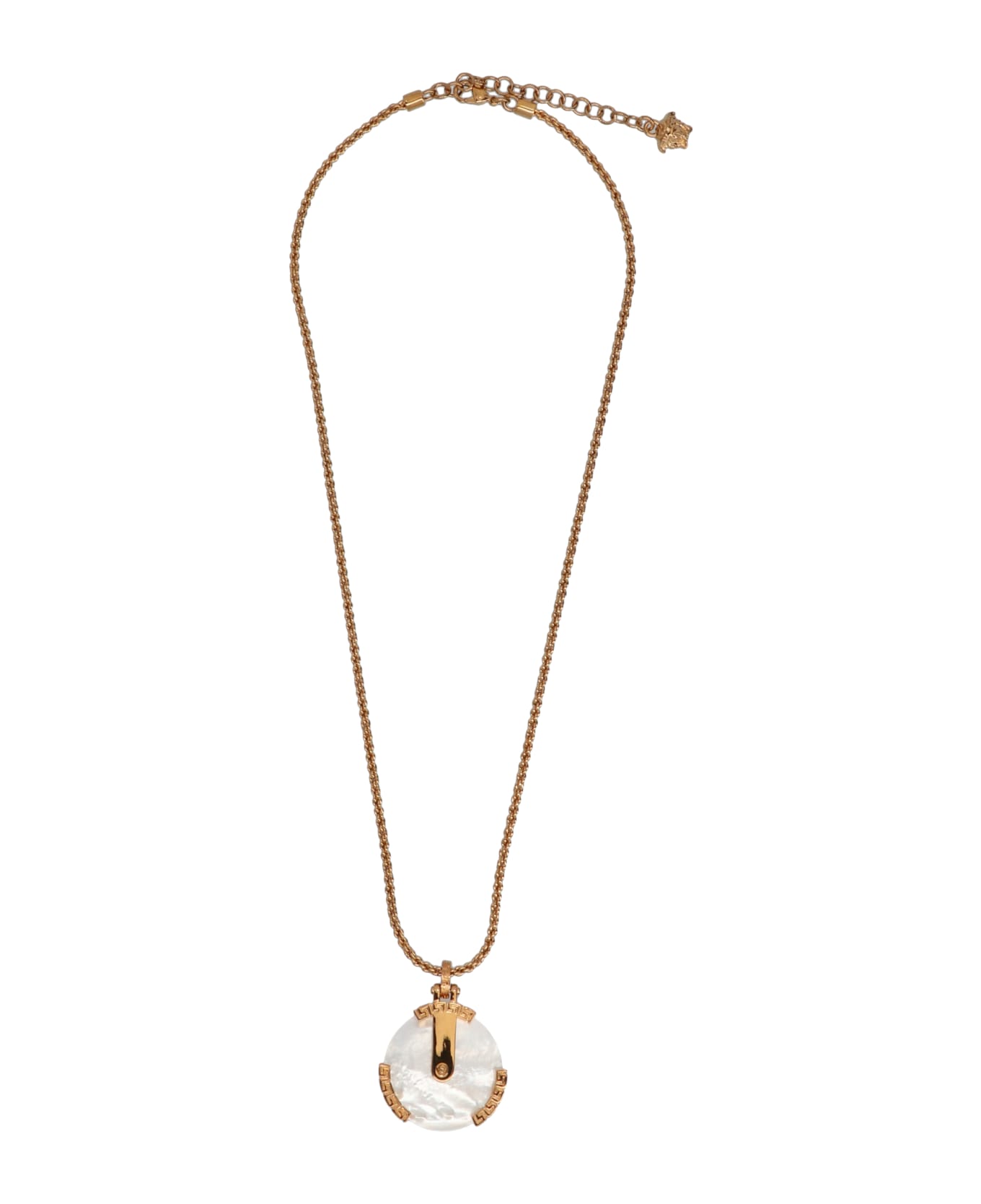 Versace 'medusa' Mother-of-pearl Necklace - Gold