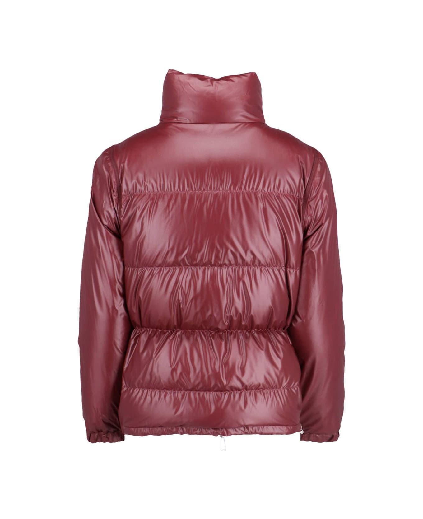 Moncler 'verone 1' Reversible Crop Down Jacket - RED