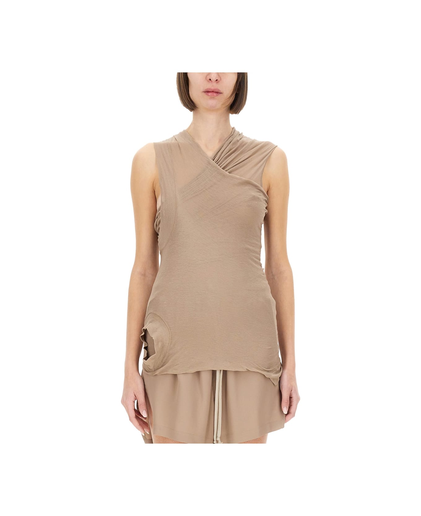 Rick Owens Top With Crossover - NUDE
