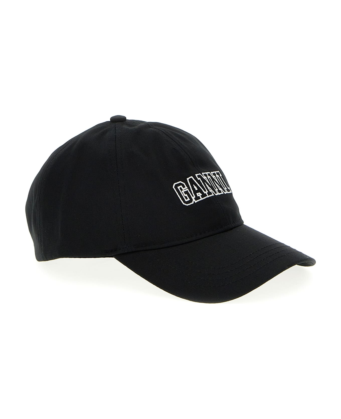 Ganni Logo Cap - Black   帽子