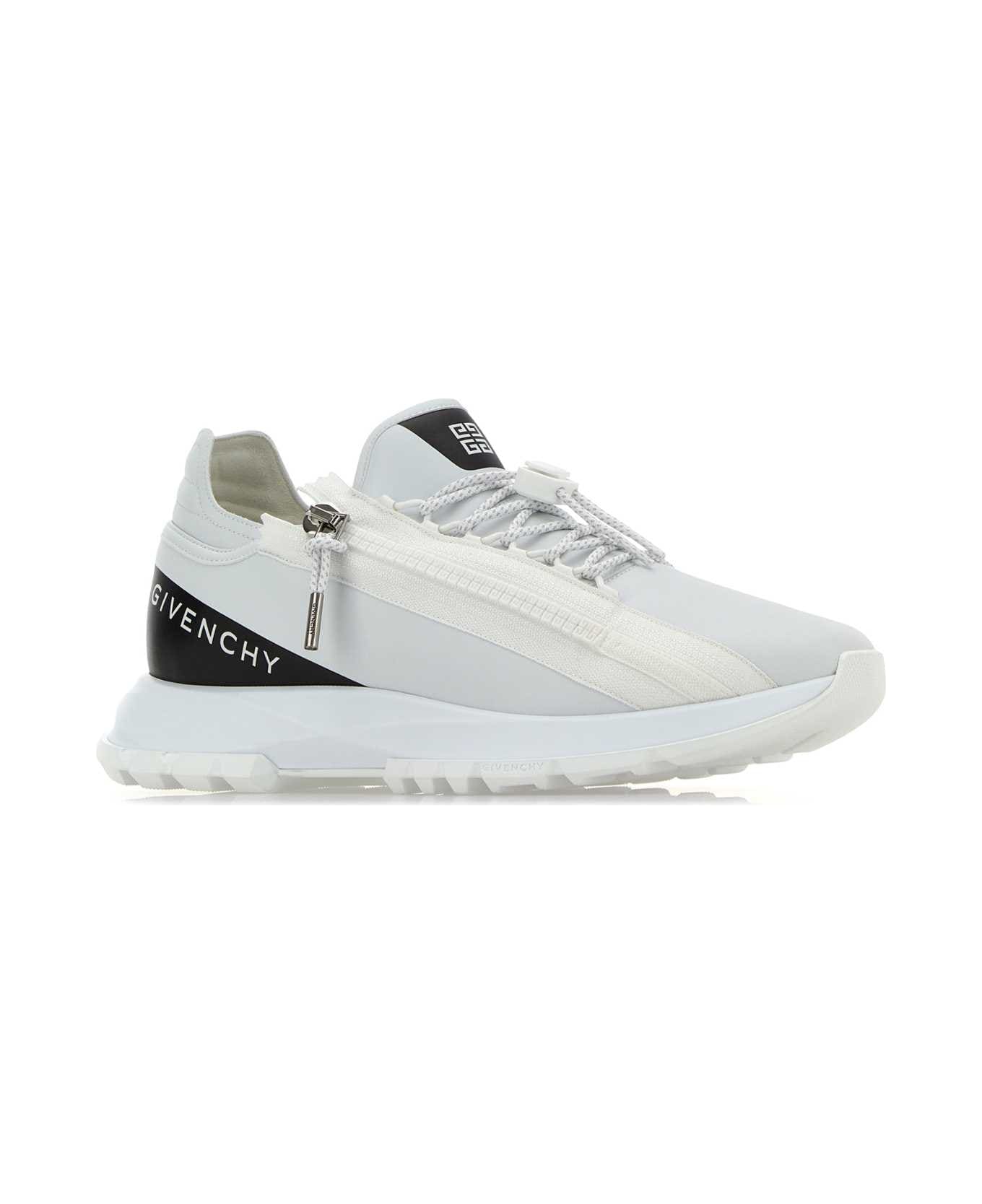 Givenchy White Synthetic Leather Spectre Sneakers - WHITEBLACK
