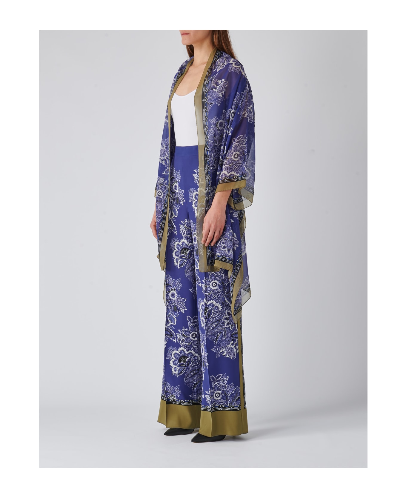 Etro Jacket Kimono Jacket - STAMPA FONDO BLU