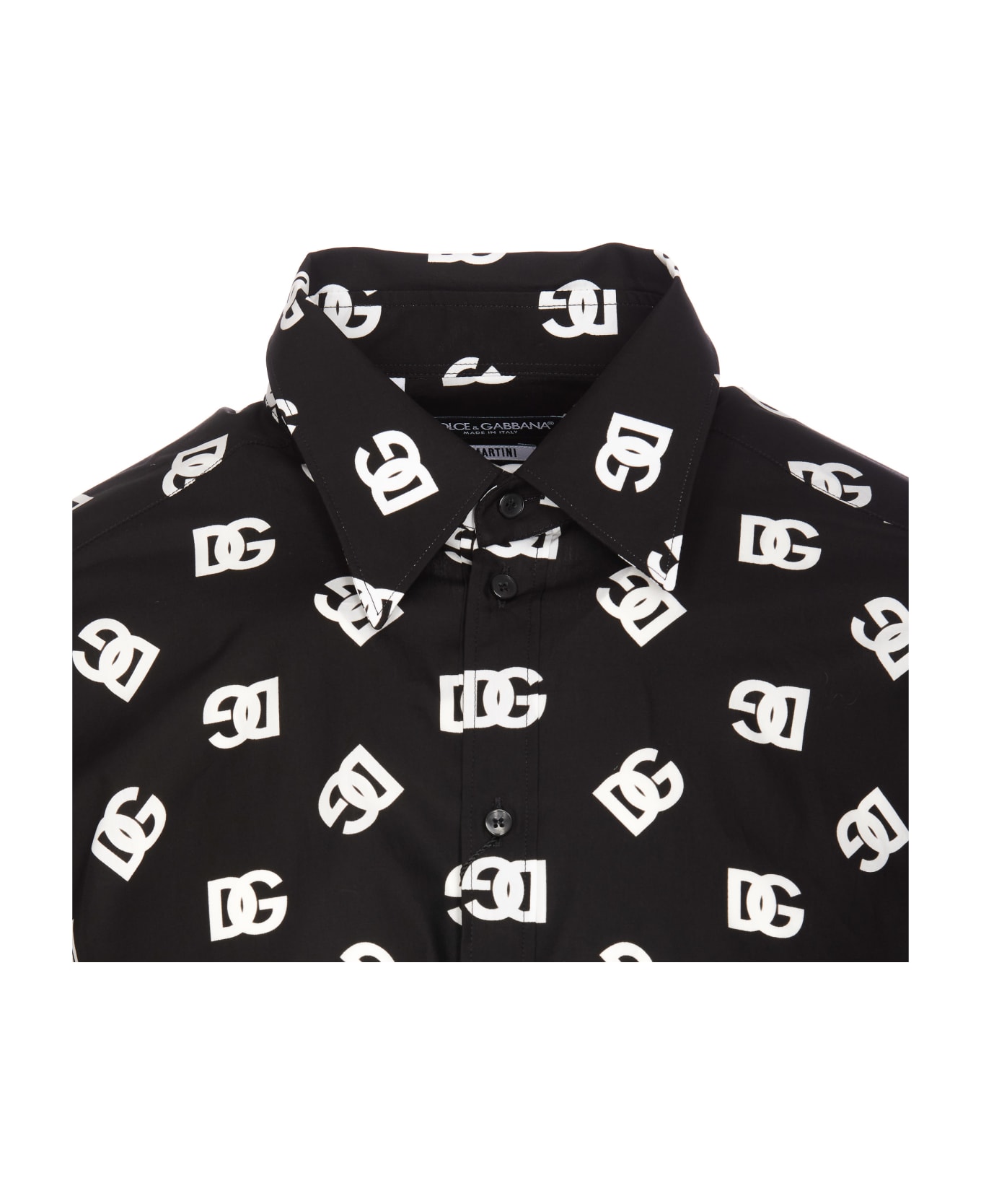 Dolce & Gabbana Dg Logo Print Martini Shirt - black