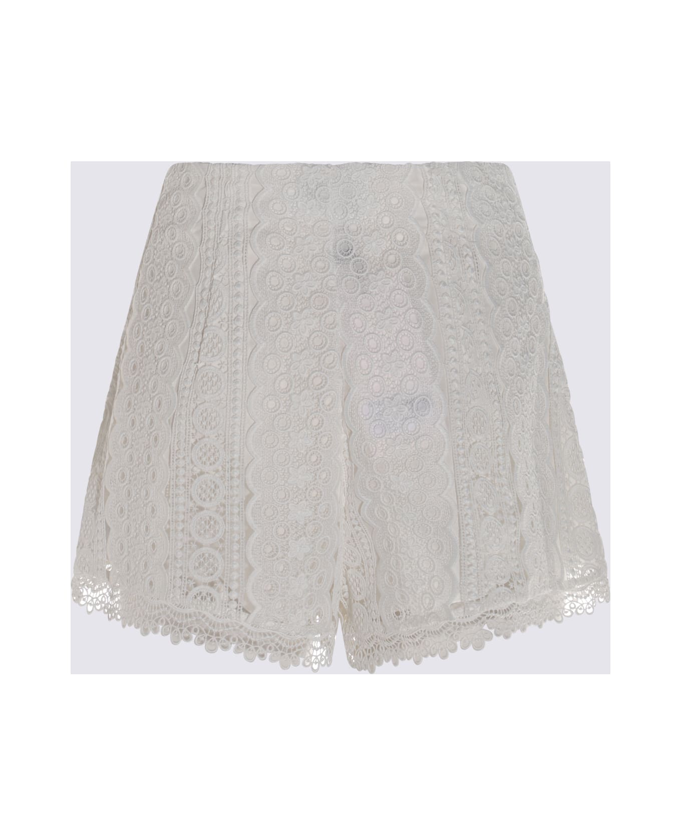 Charo Ruiz White Cotton Blend Shorts - White