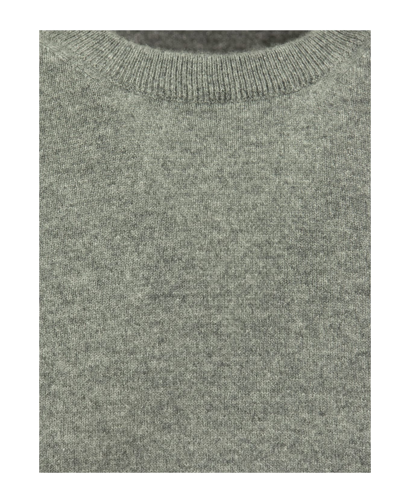 Brunello Cucinelli Pure Cashmere Crew-neck Sweater - Melange Grey
