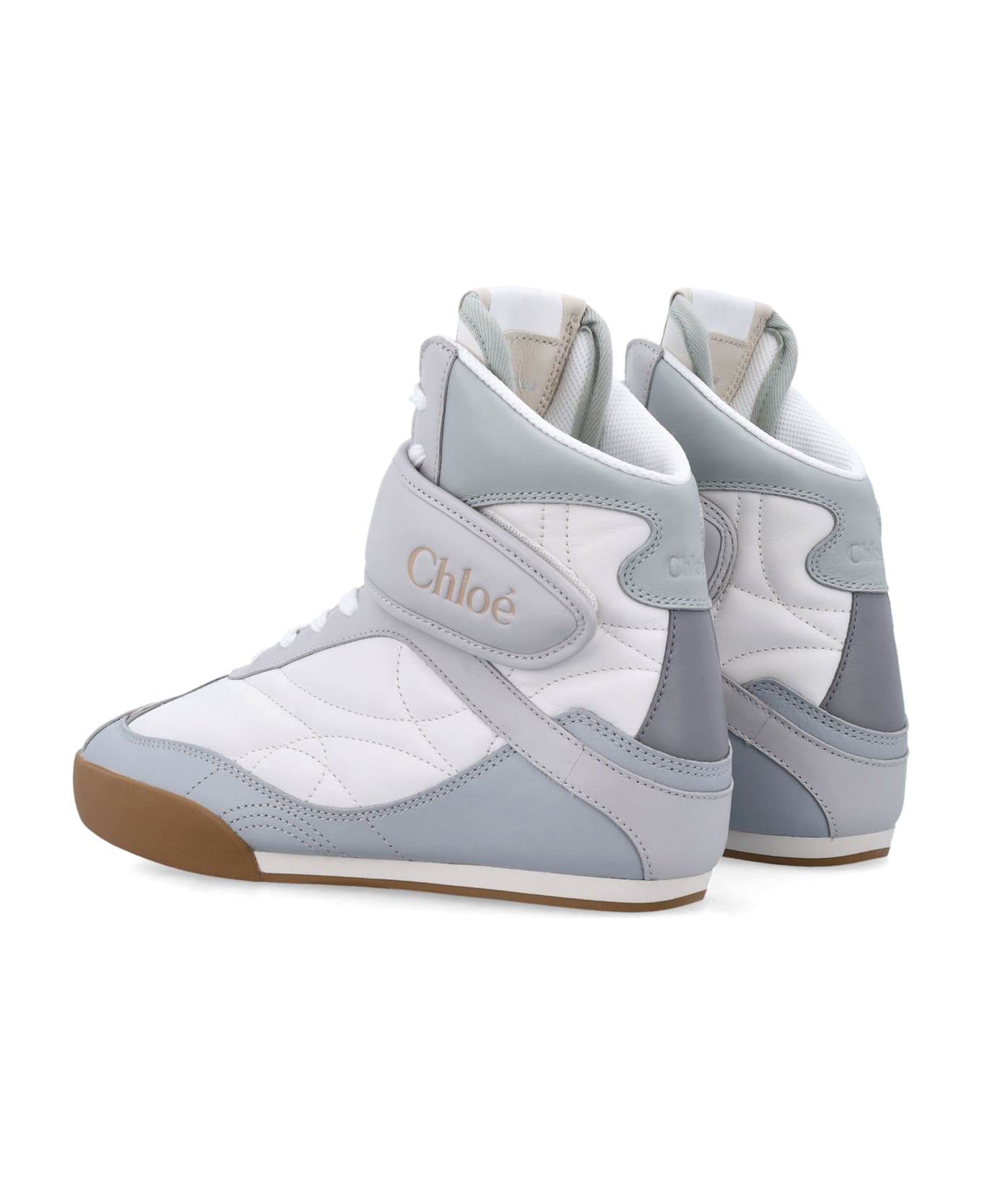 Chloé Kick High-top Woman
s Sneaker - PASTEL BLUE