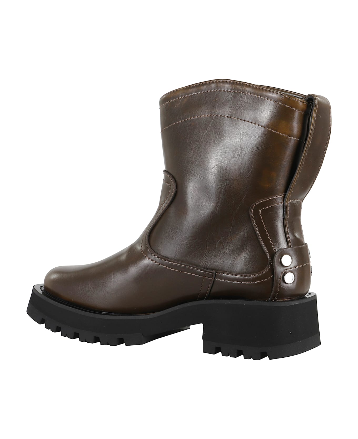 Ganni Studs Low Boot Crinkle