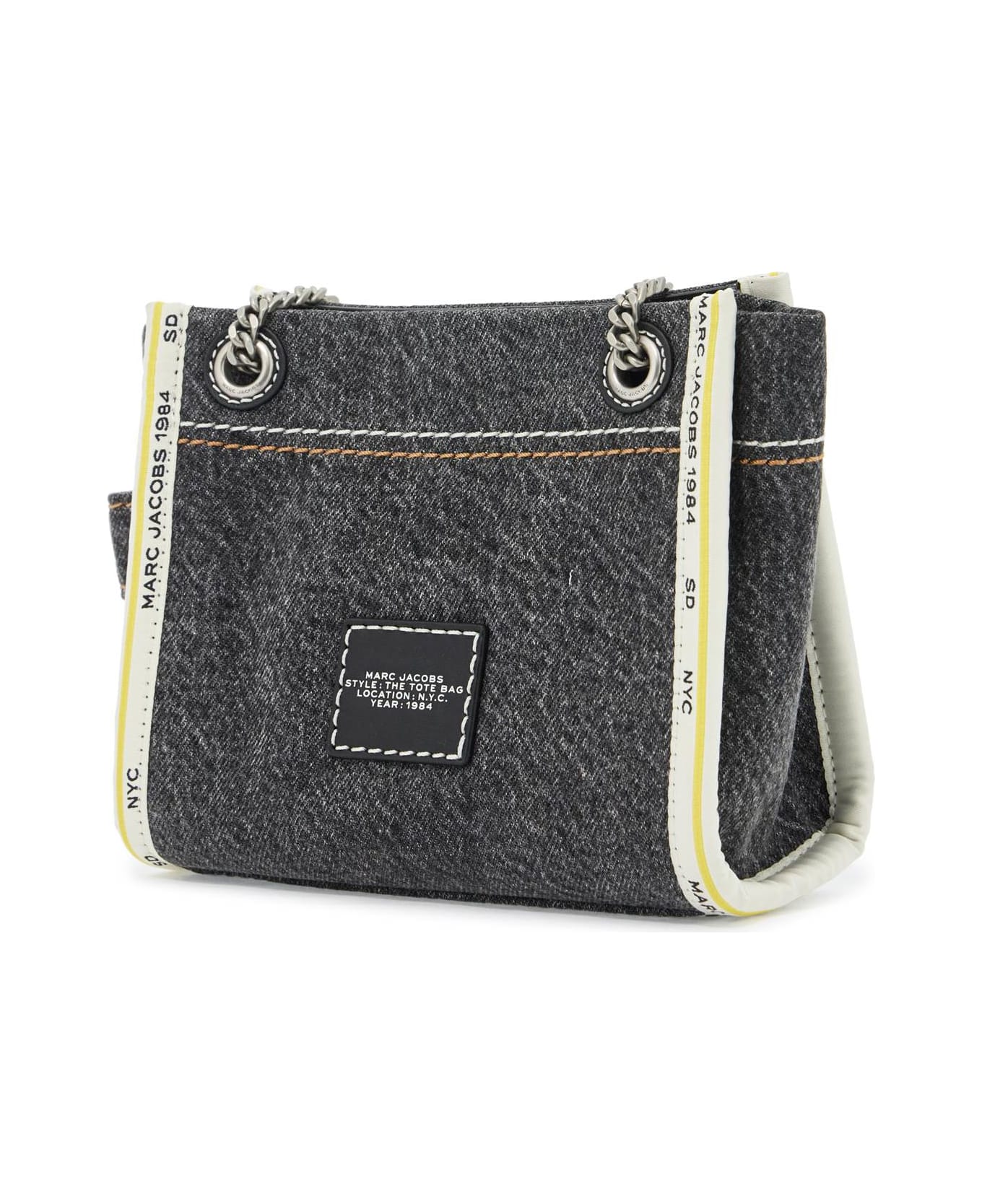 Marc Jacobs The Mini Tote Bag Denim - BLACK WASH (Black)