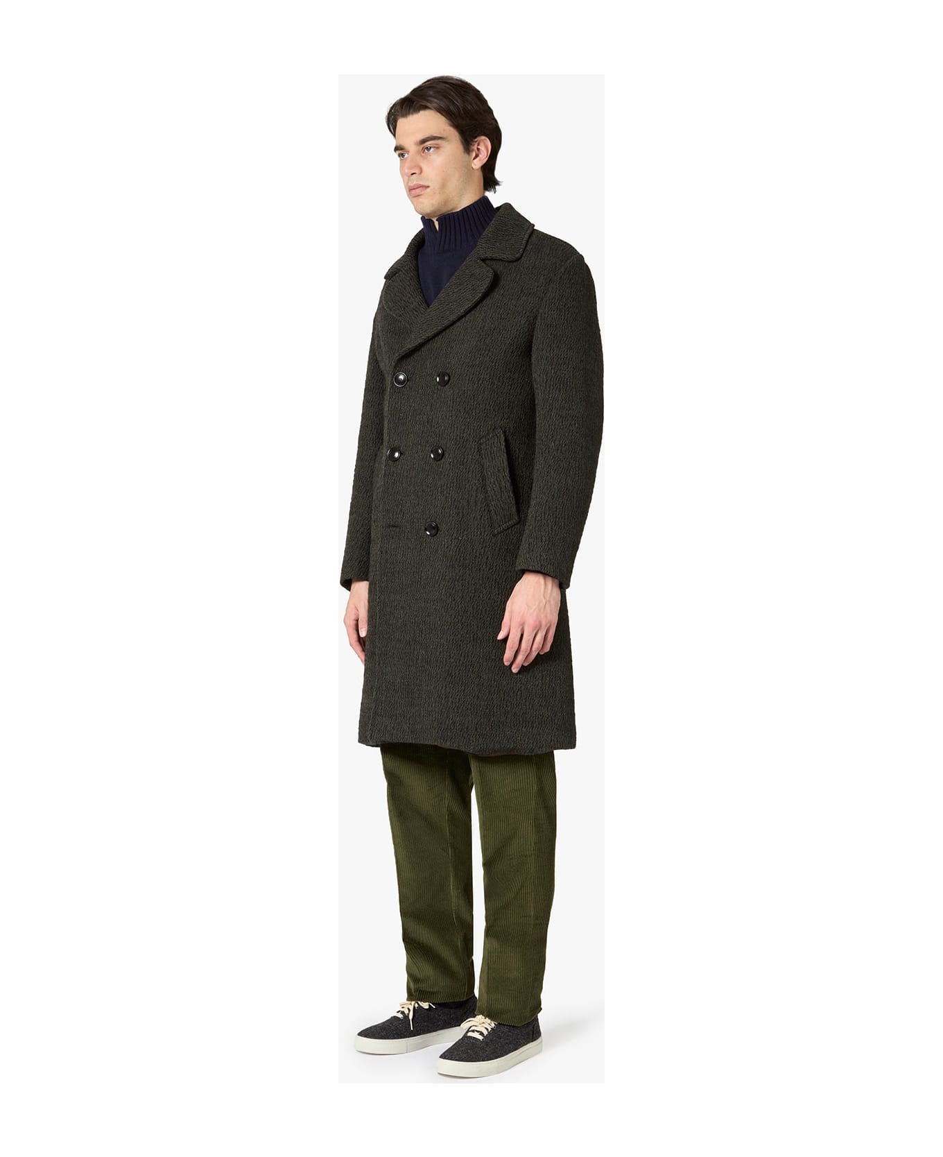 doppiaa Aanchorage Double-breasted Melange Coat
