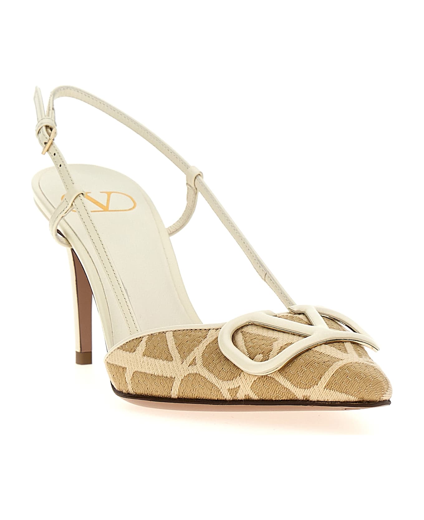 Valentino Garavani 'toile Iconographe' Pumps - Beige