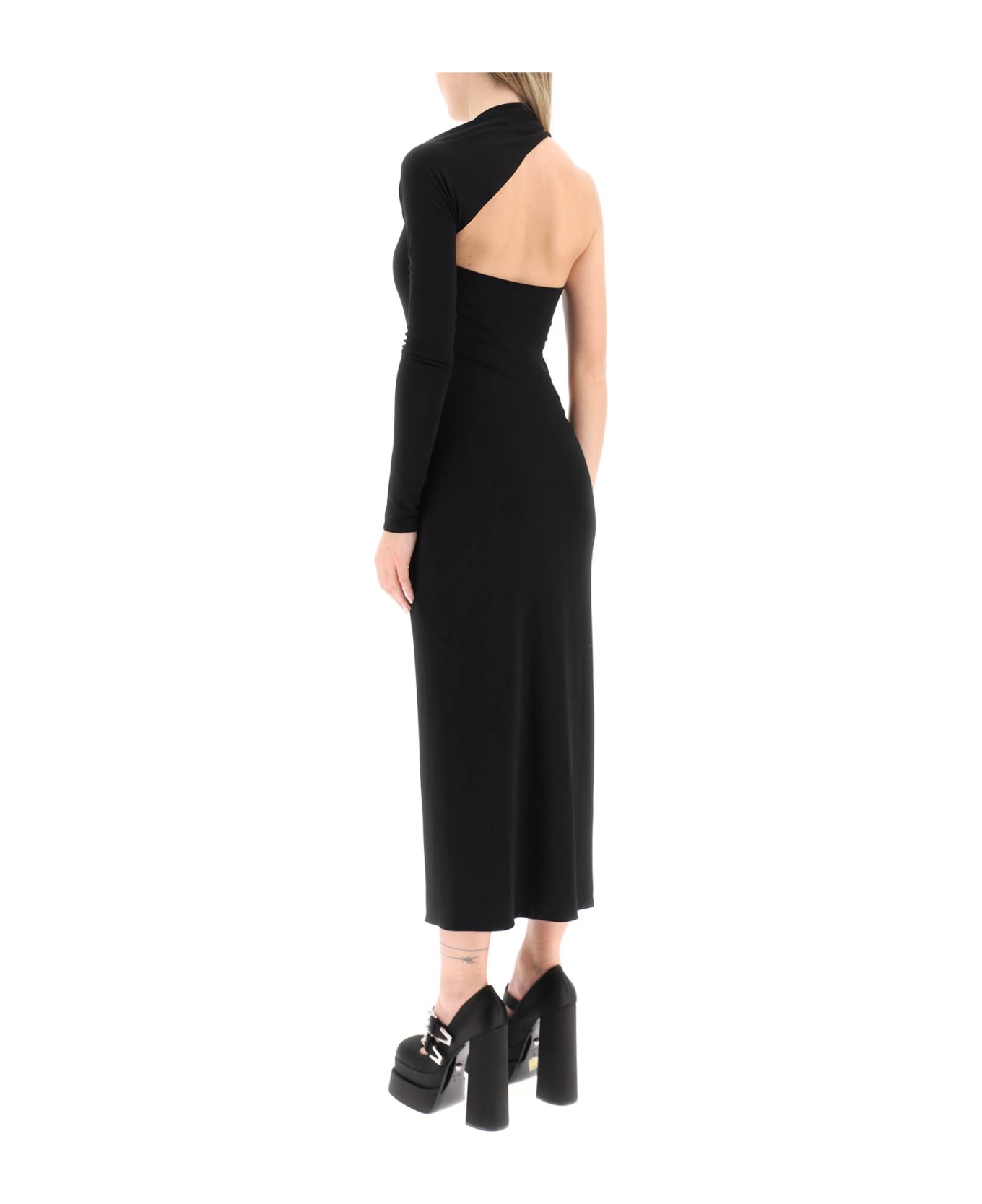Versace Cut Out Jersey Dress - BLACK (Black)