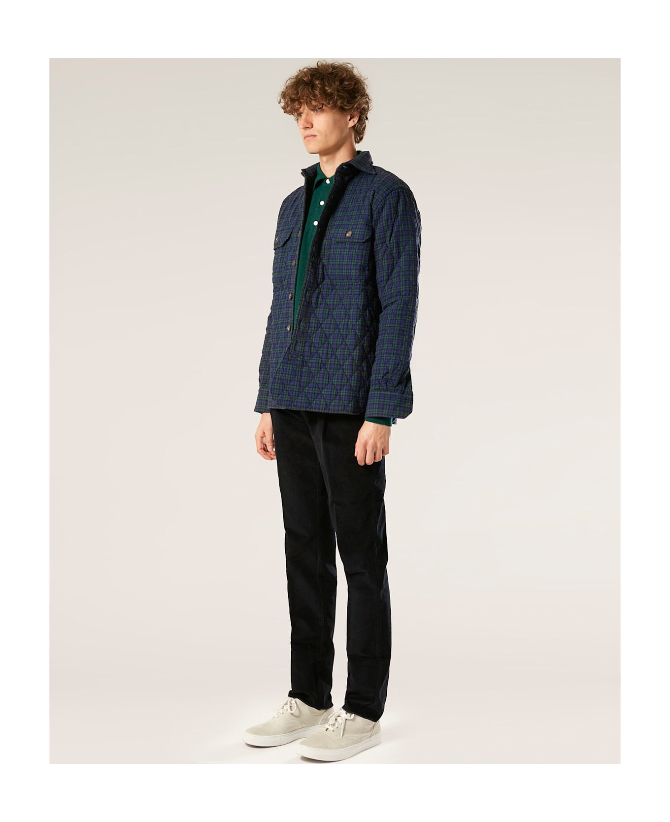 doppiaa Aantero Green Checked Overshirt