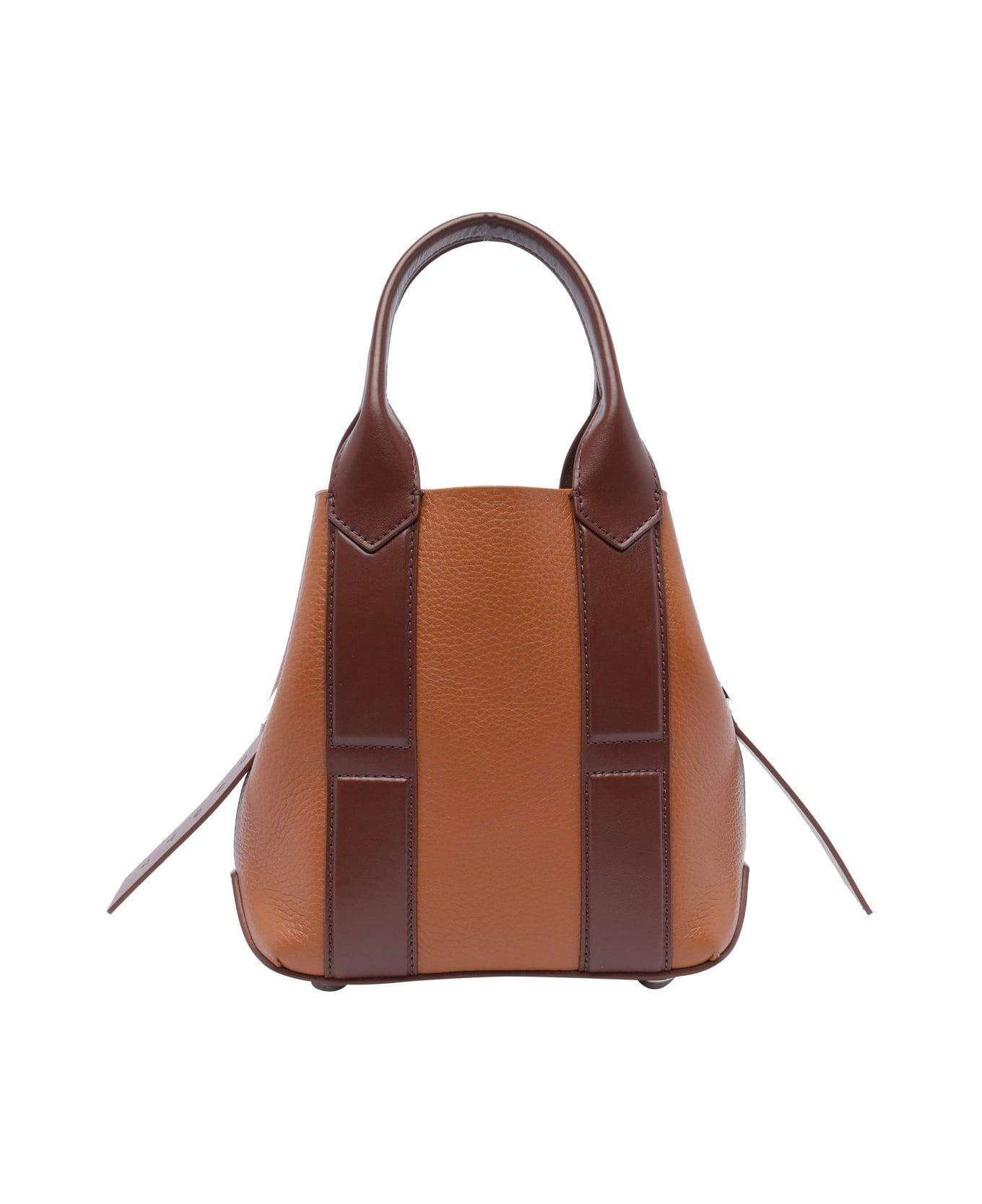 Hogan Small Script Shopping Bag - Brown