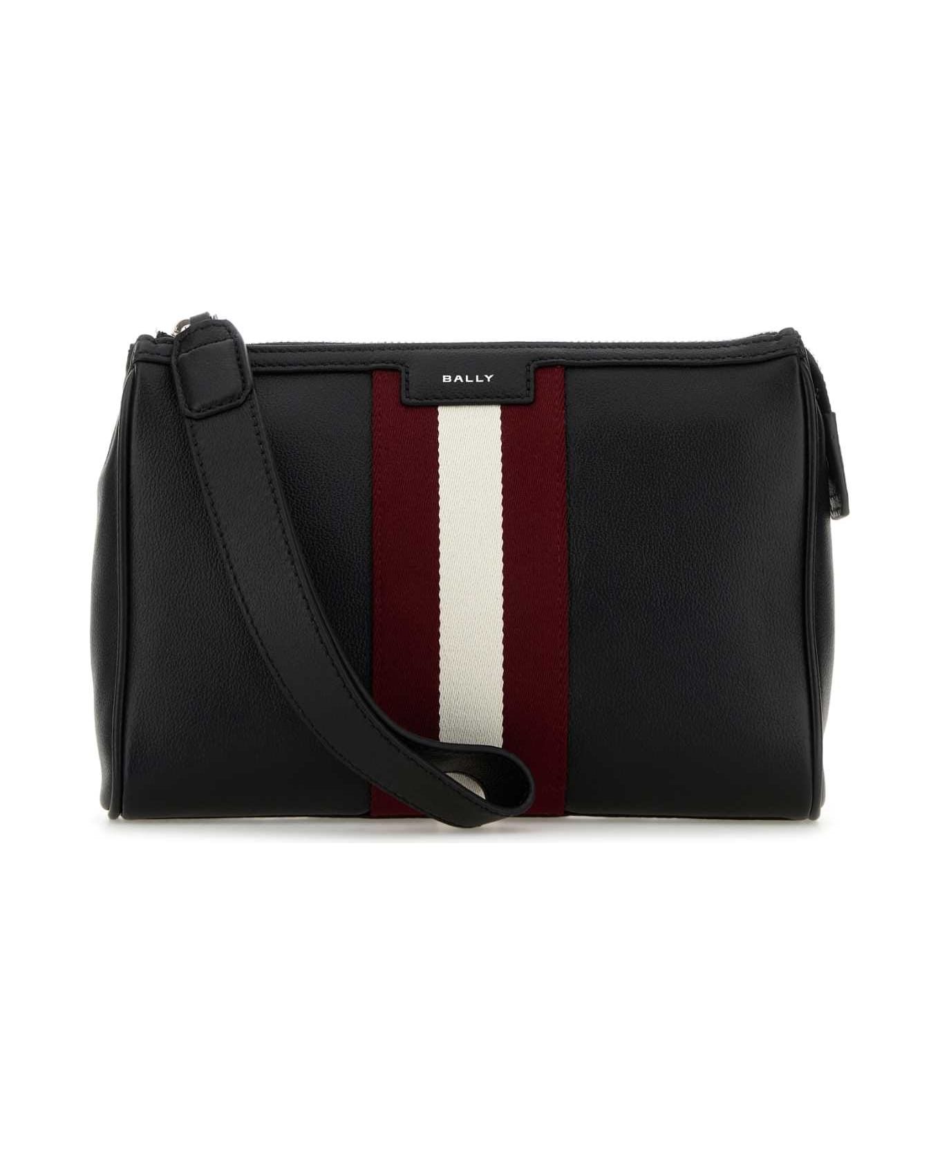Bally Black Leather Clutch - Black