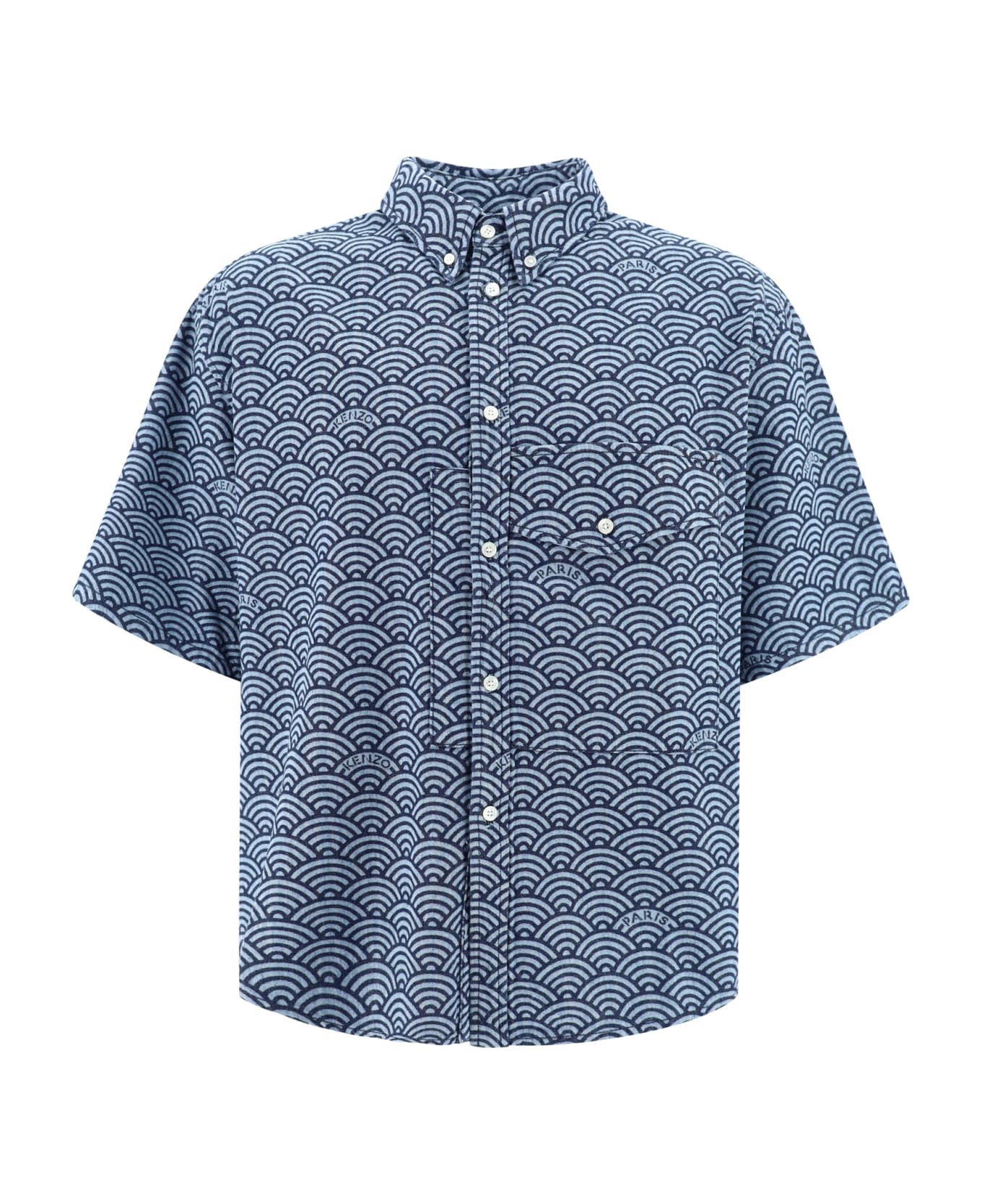Kenzo Printed Denim Shirt - Rinse Blue Denim