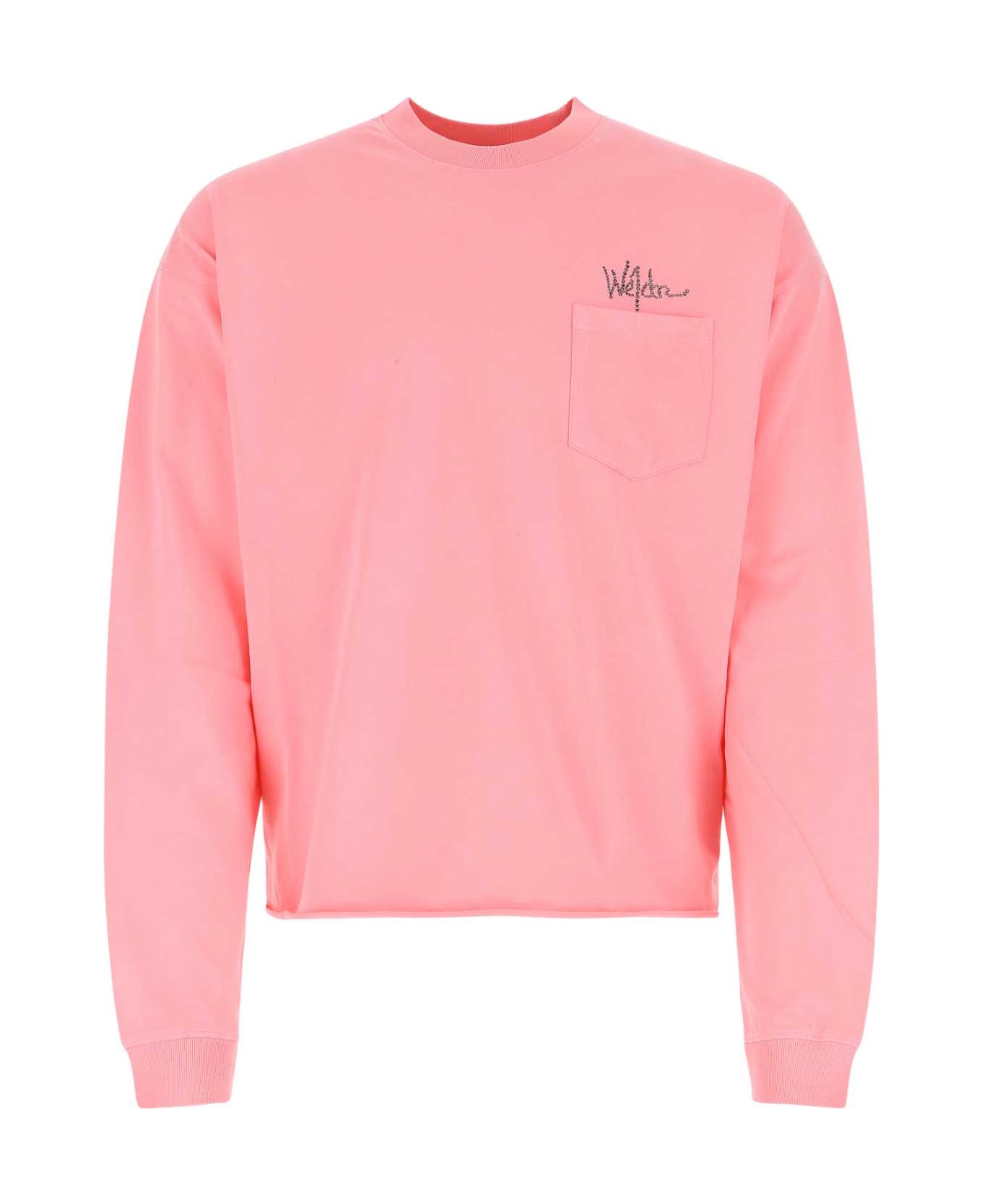 WE11 DONE Pink Cotton Oversize T-shirt - PINK フリース