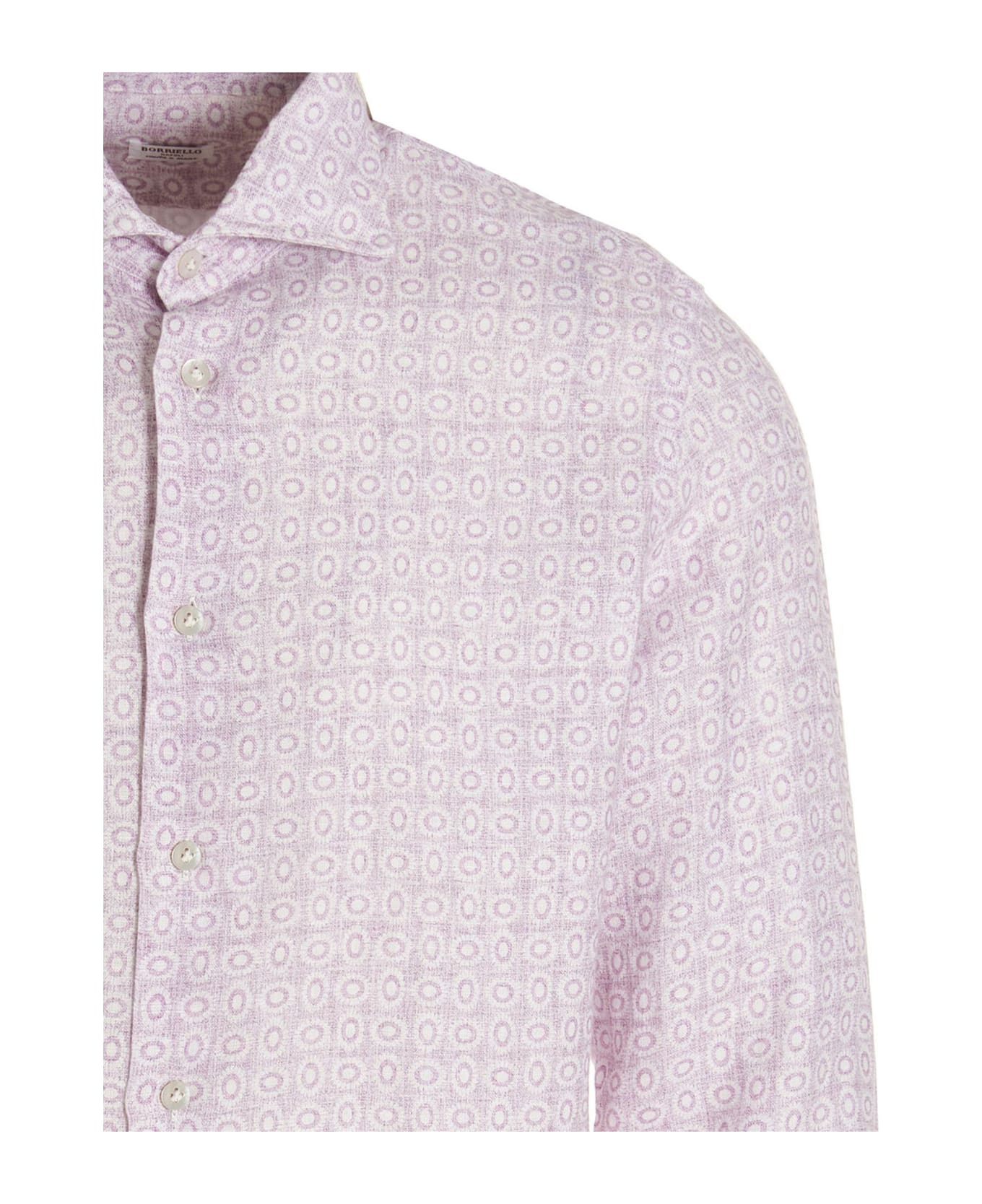Borriello Napoli Printed Linen Shirt - Purple