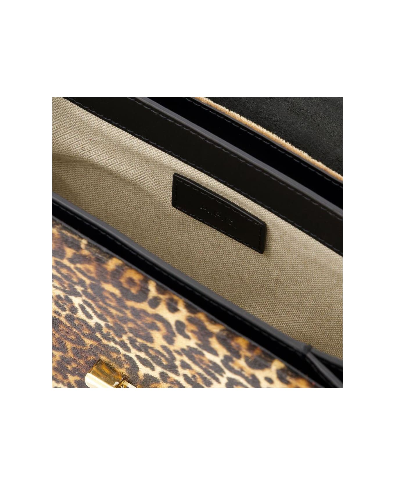 A.P.C. Leopard Printed Small Shoulder Bag - Nero