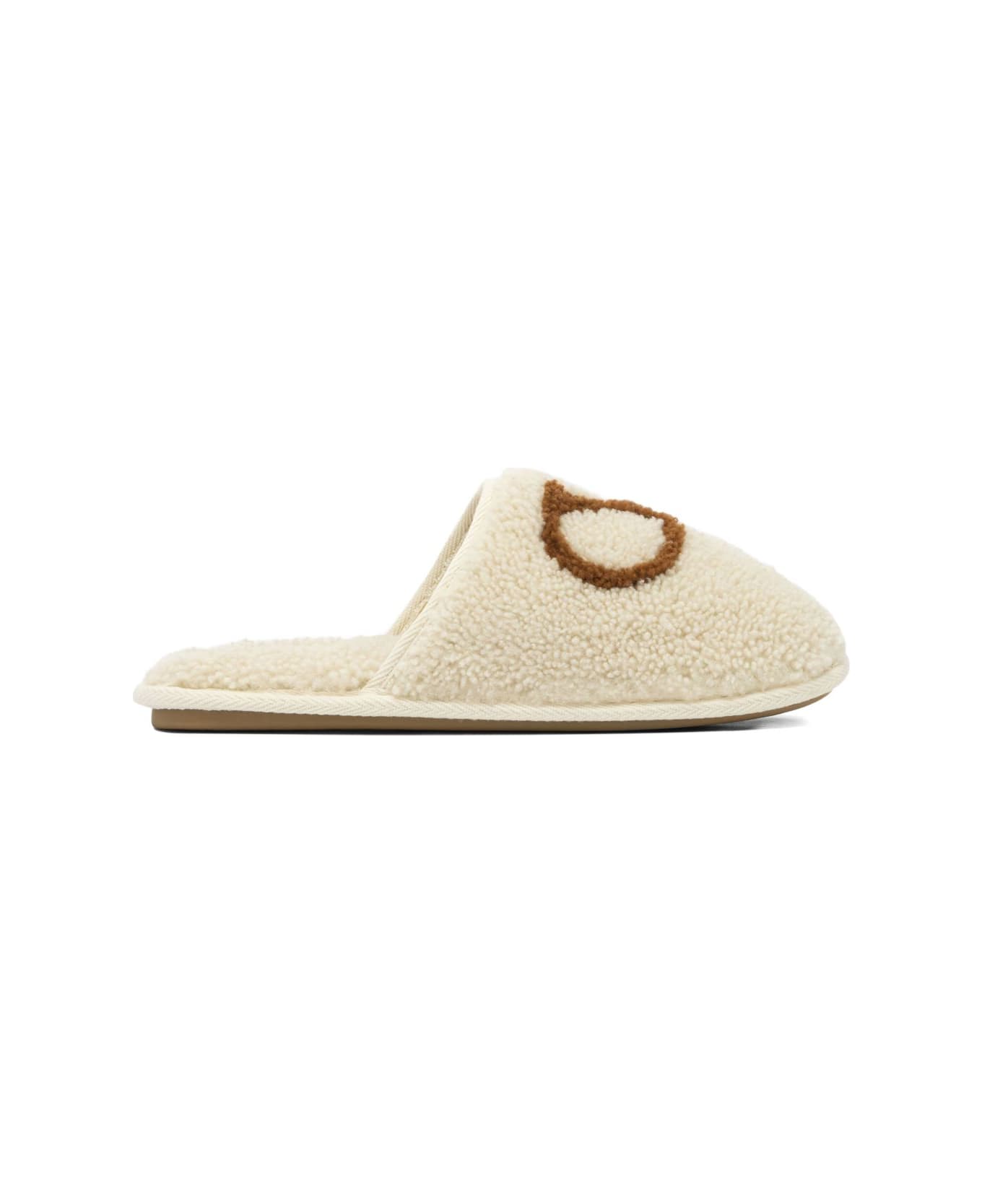 Valentino Garavani Ta Chambre Leather Slippers - White