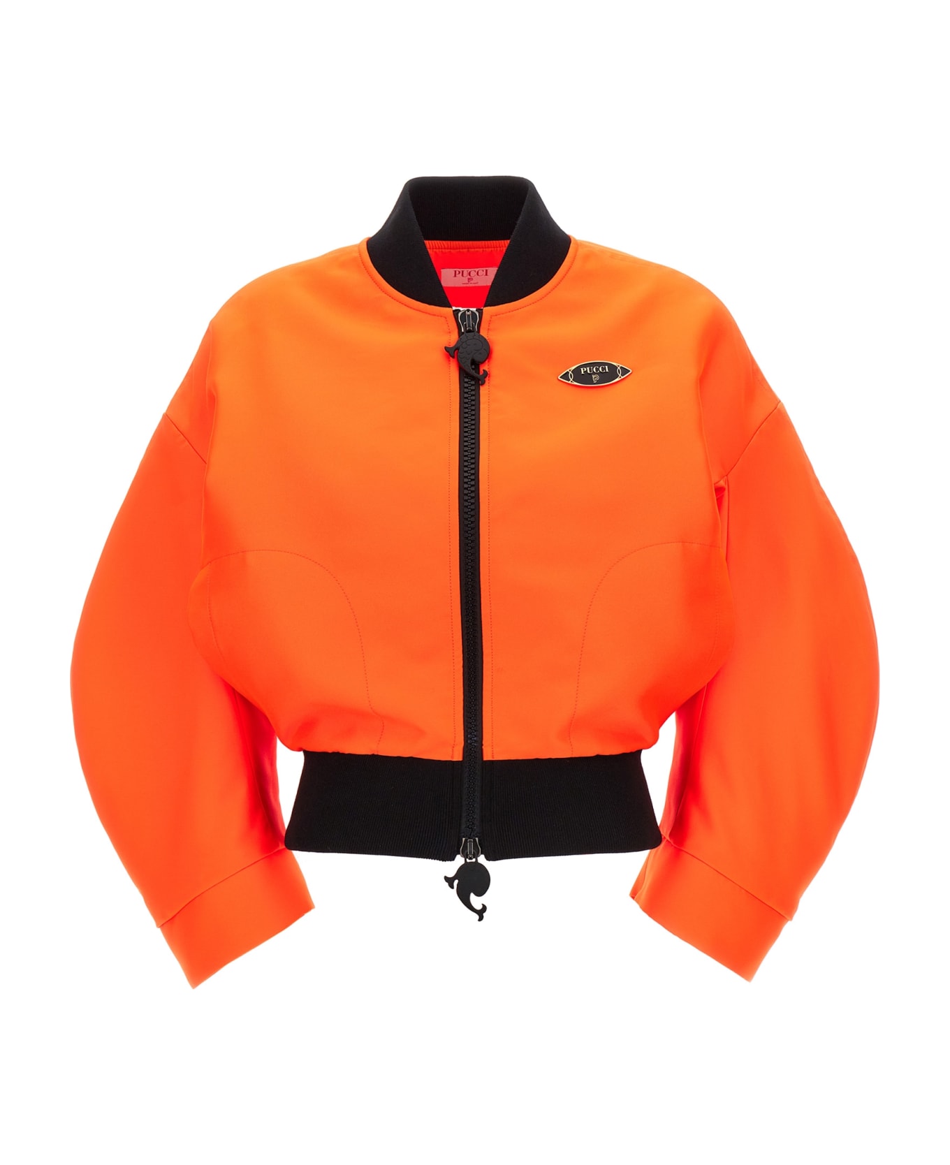 Pucci Neon Logo Bomber Jacket - Orange