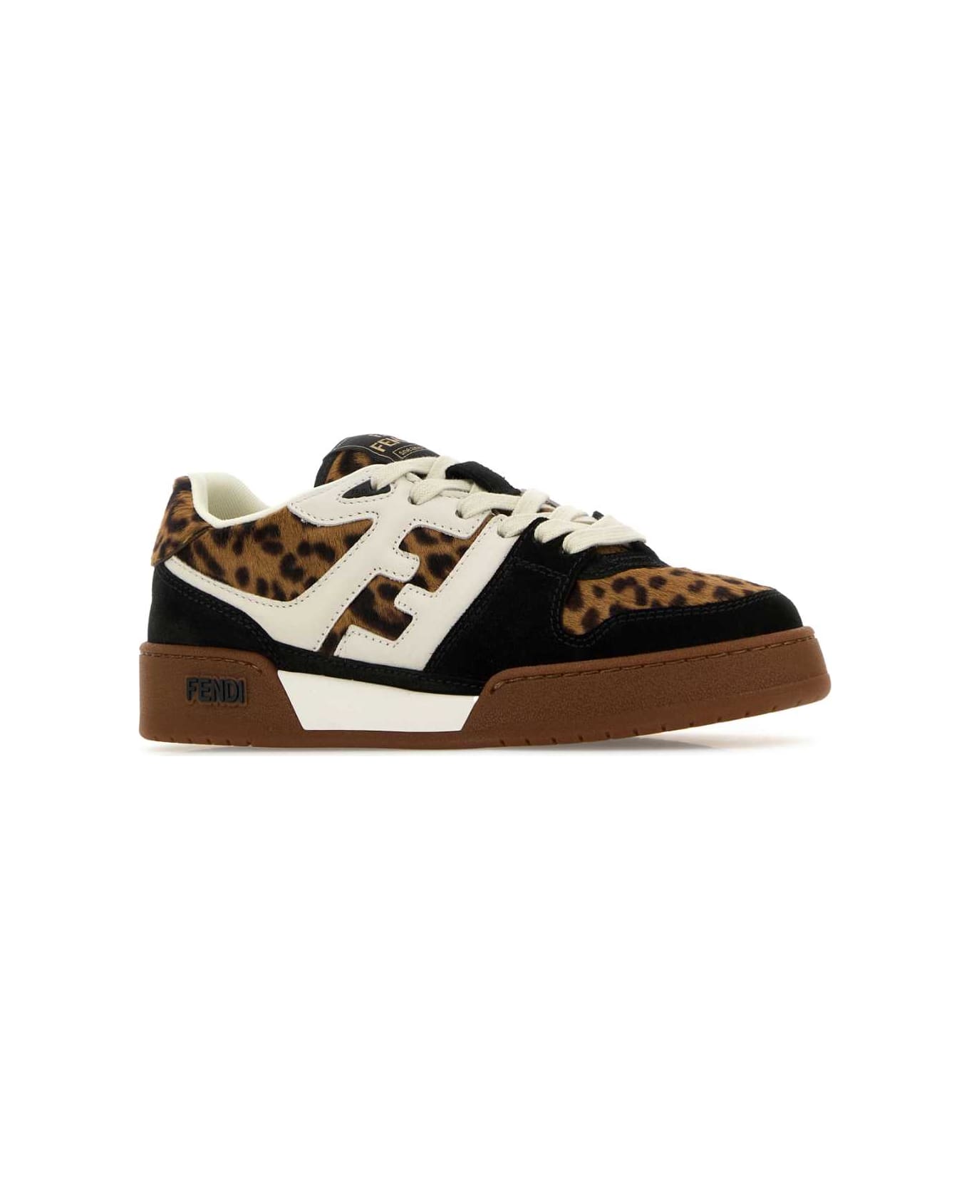 Fendi Multicolor Fendi Match Sneakers - NAT.BROWN+NERO+GARZA