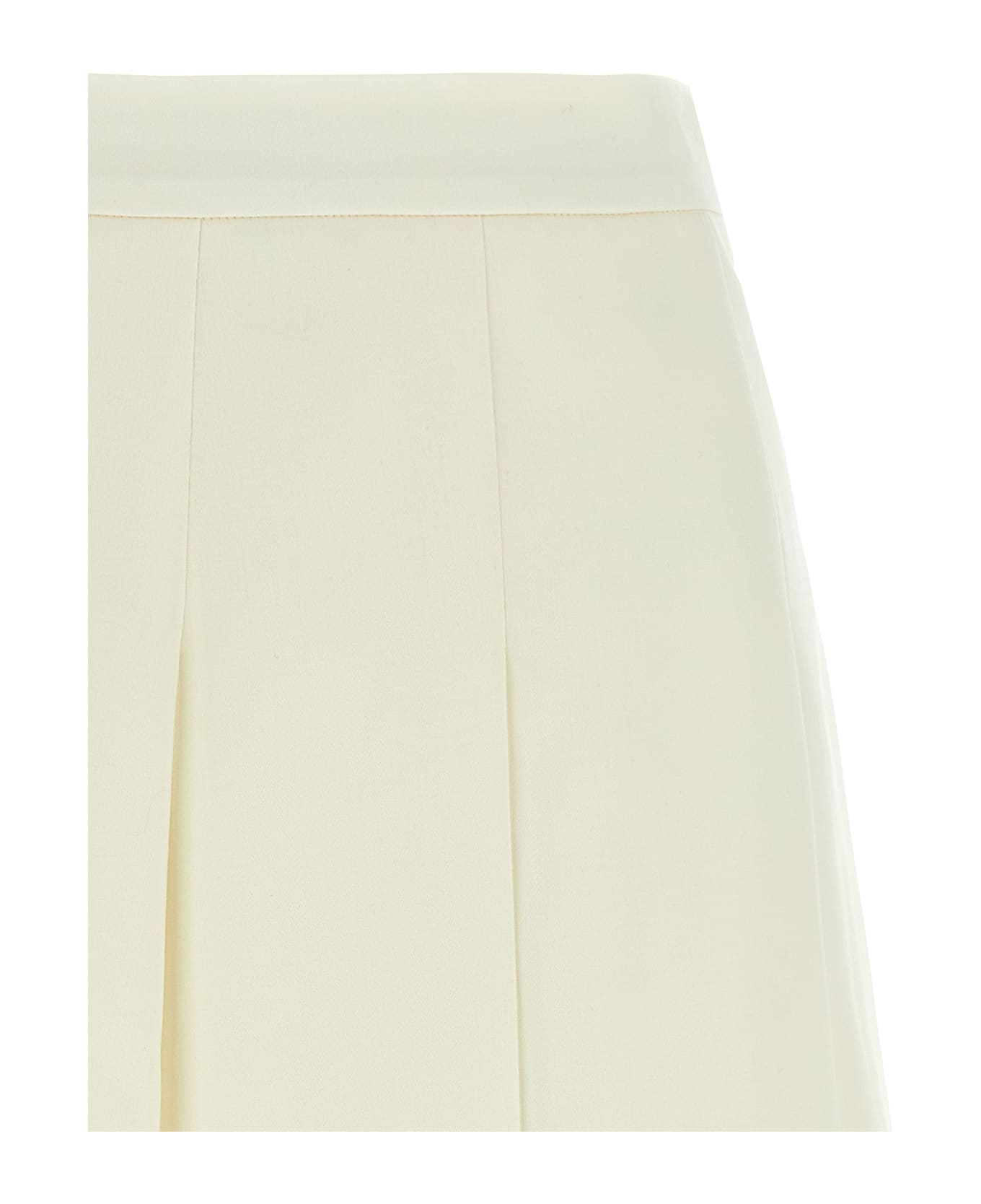 Alessandra Rich Pleated Skirt - White
