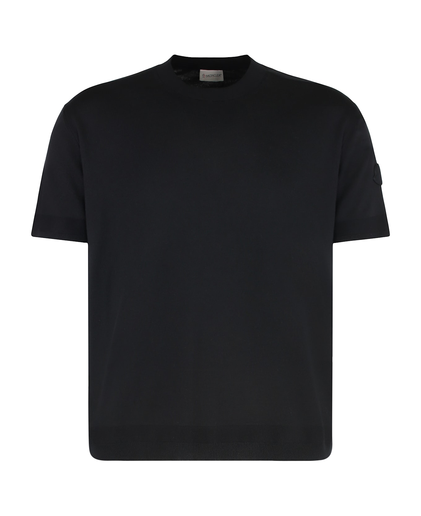 Moncler Short Sleeve Sweater - black