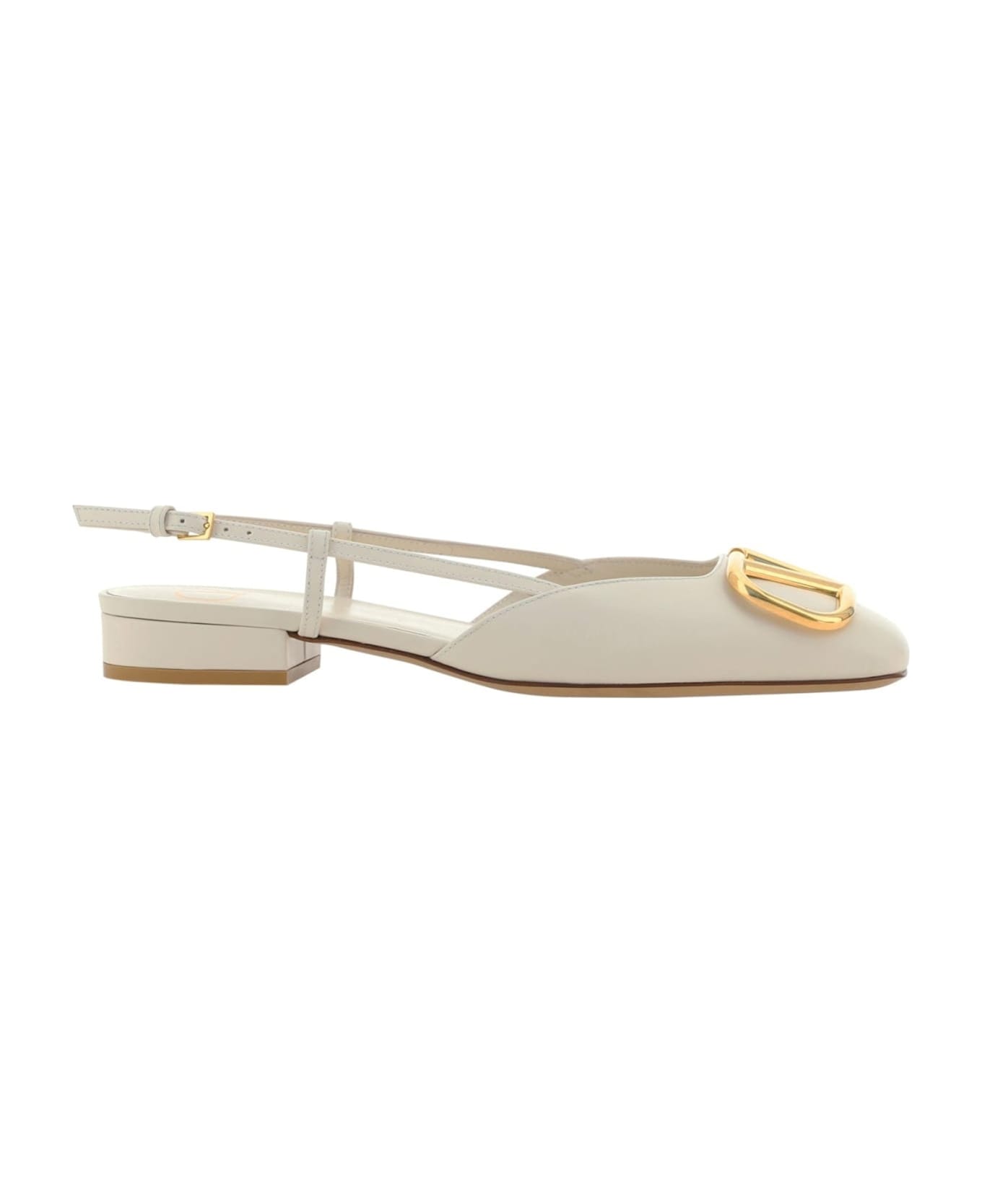 Valentino Garavani Garavani Vlogo Ballerina Flats - White