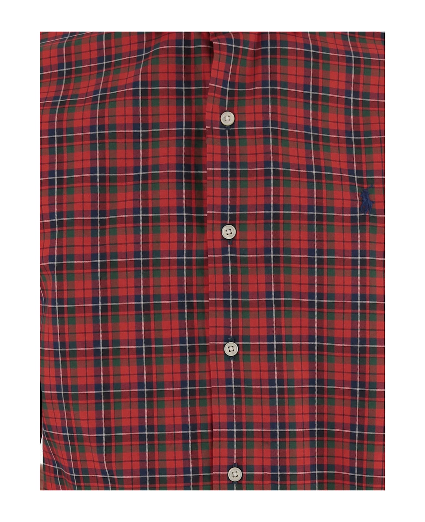 Polo Ralph Lauren Cotton Shirt With Check Pattern - Red