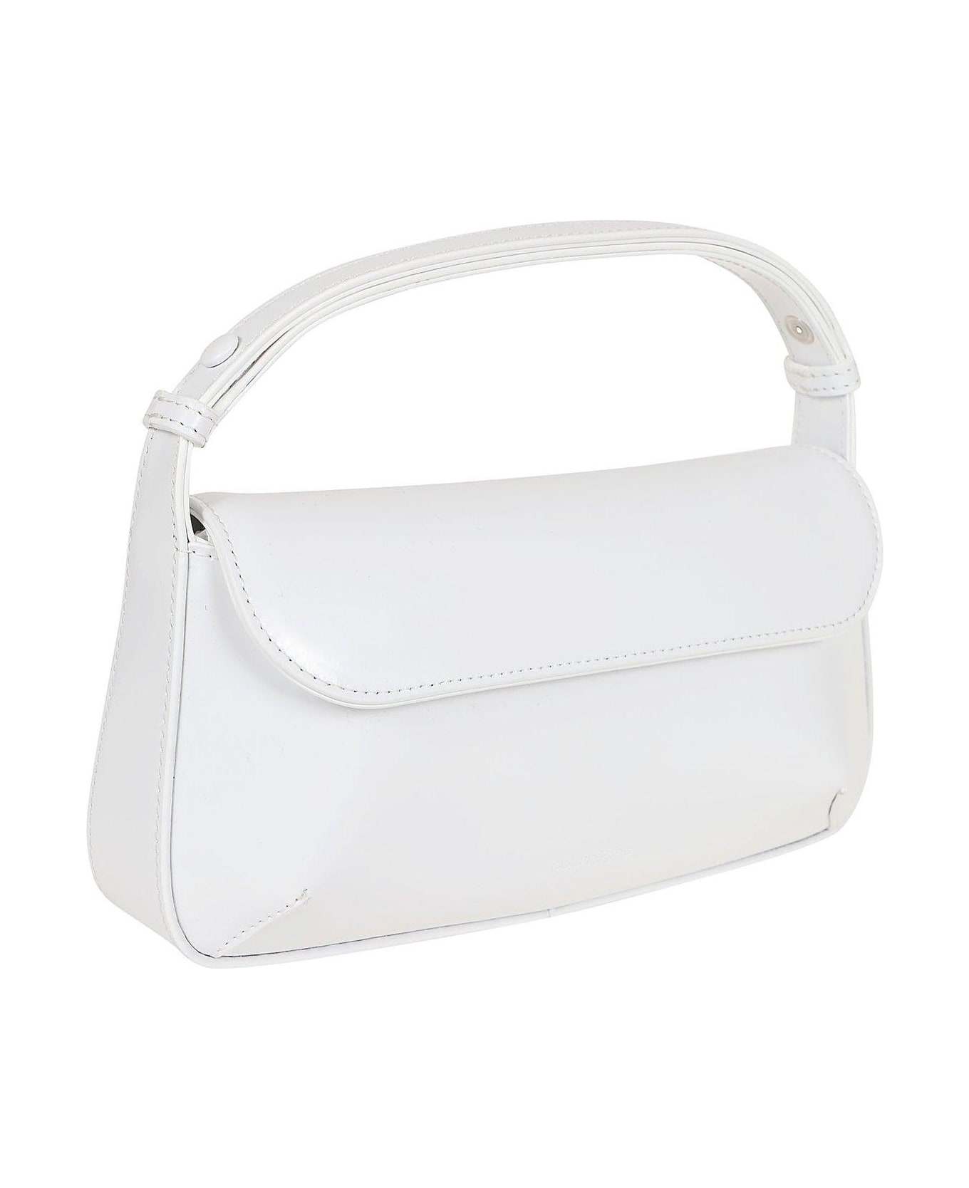 Courrèges Courreges Sleek Foldover Top Shoulder Bag - Heritage White