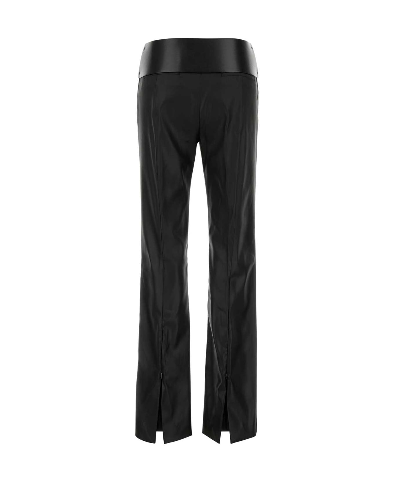 SportMax Black Stretch Satin Adepto1234 Pant - NERO