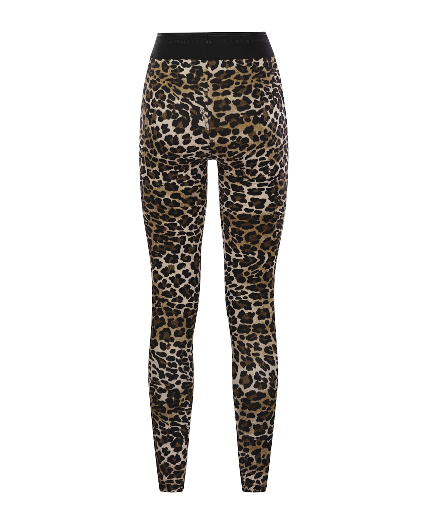 Elisabetta Franchi Animalier Printed Slim Fit Leggings - Brown