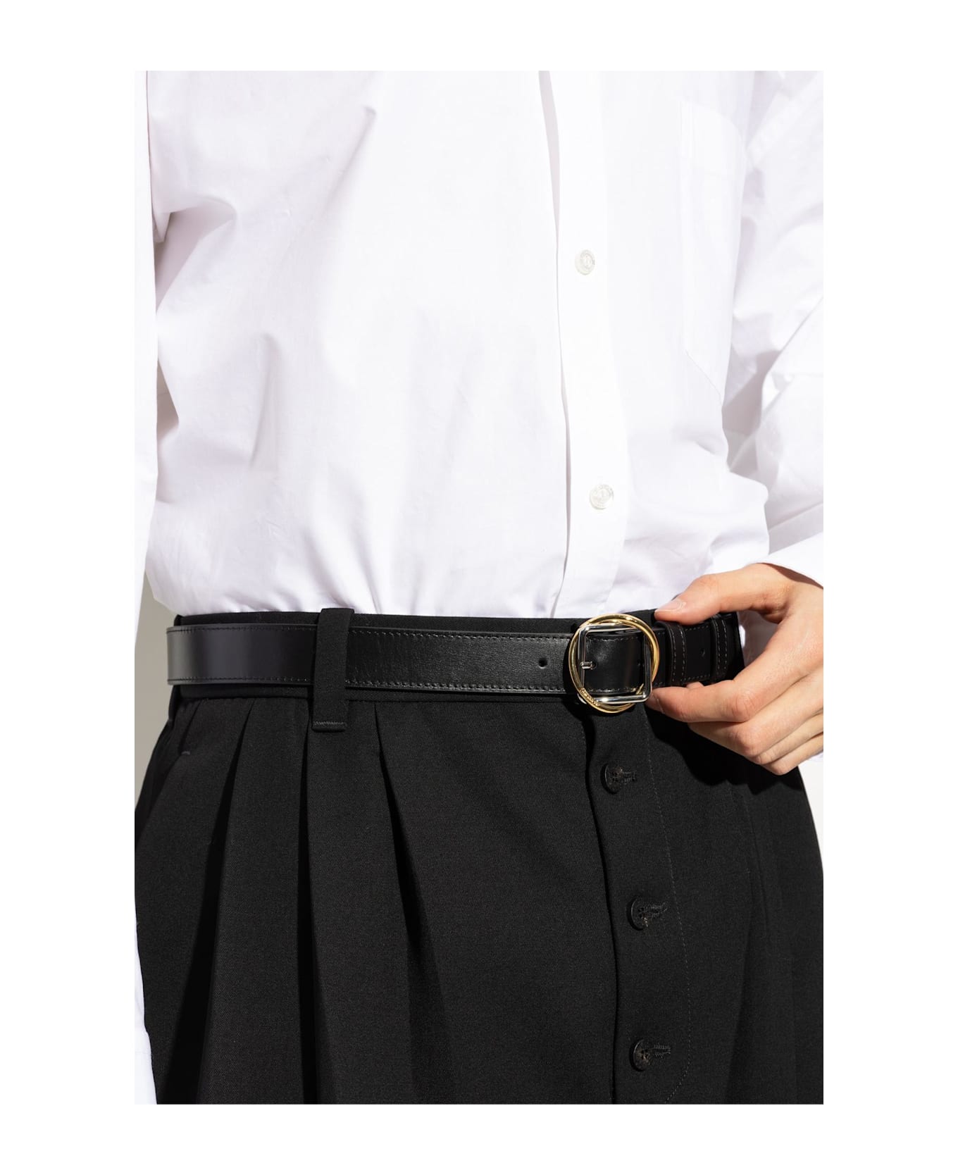 Jacquemus Leather Belt - BLACK