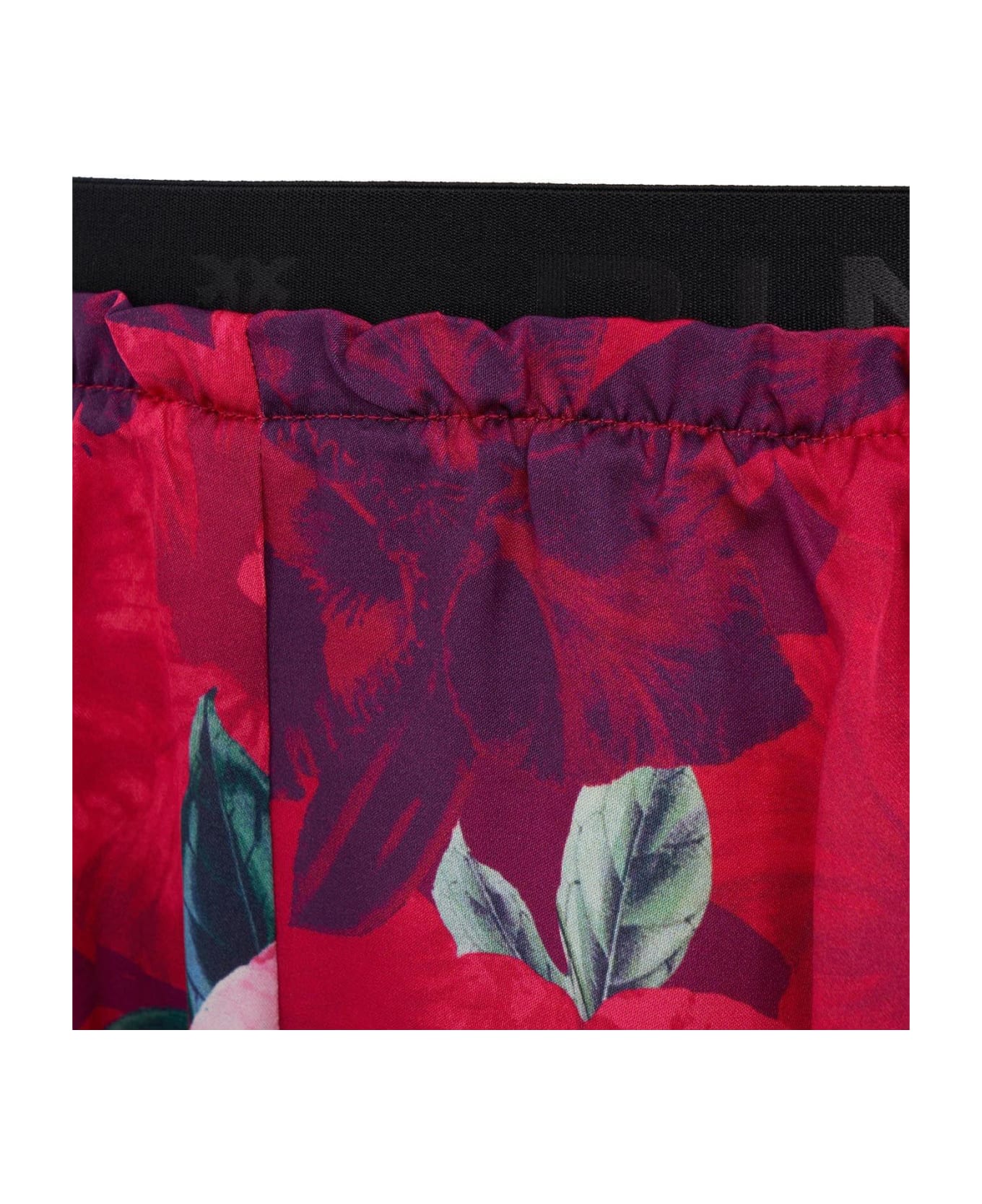 Pinko Flowing Hibiscus Printed Shorts	Cus - Multicolor