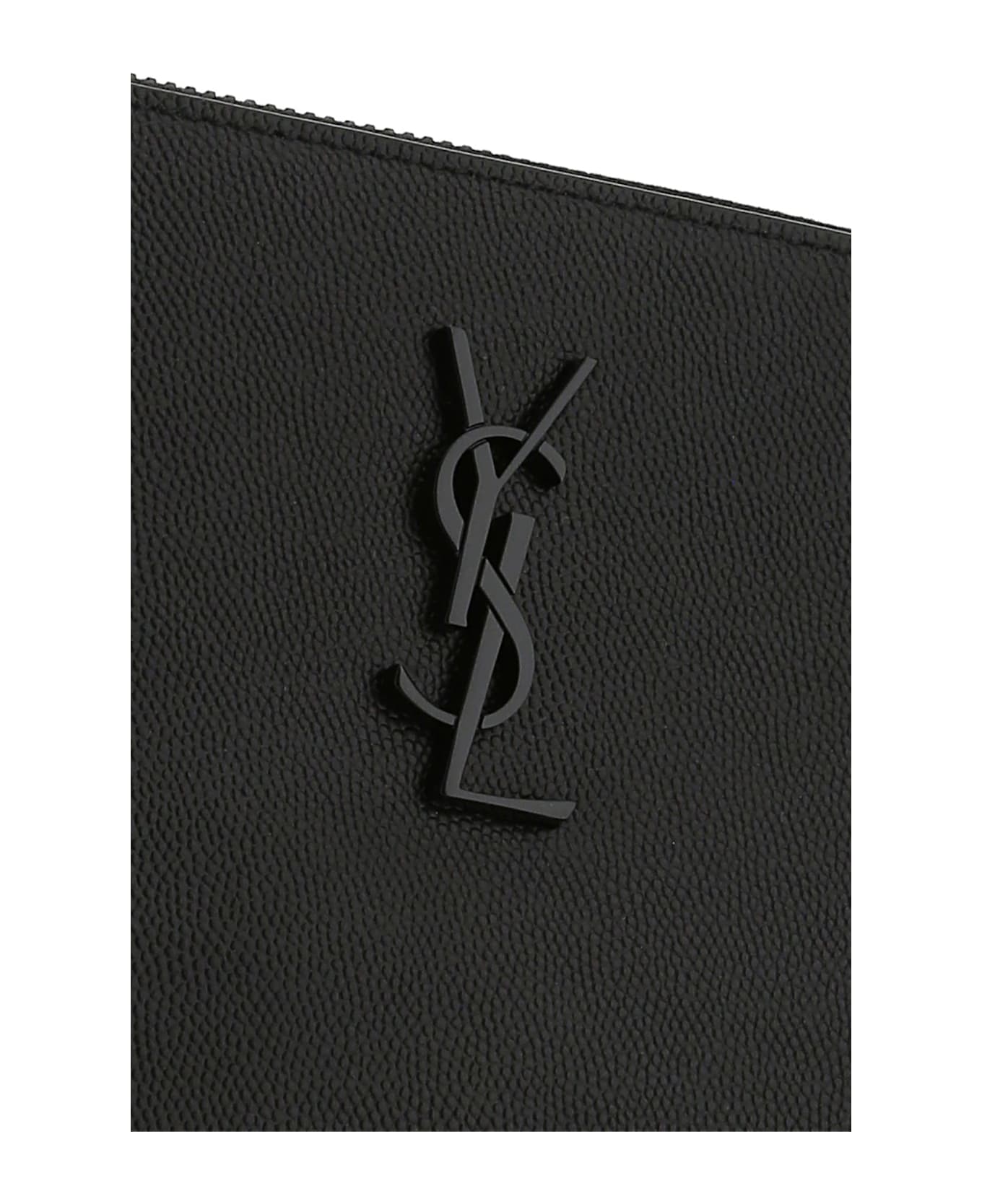 Saint Laurent Monogram Clutch Bag - Black