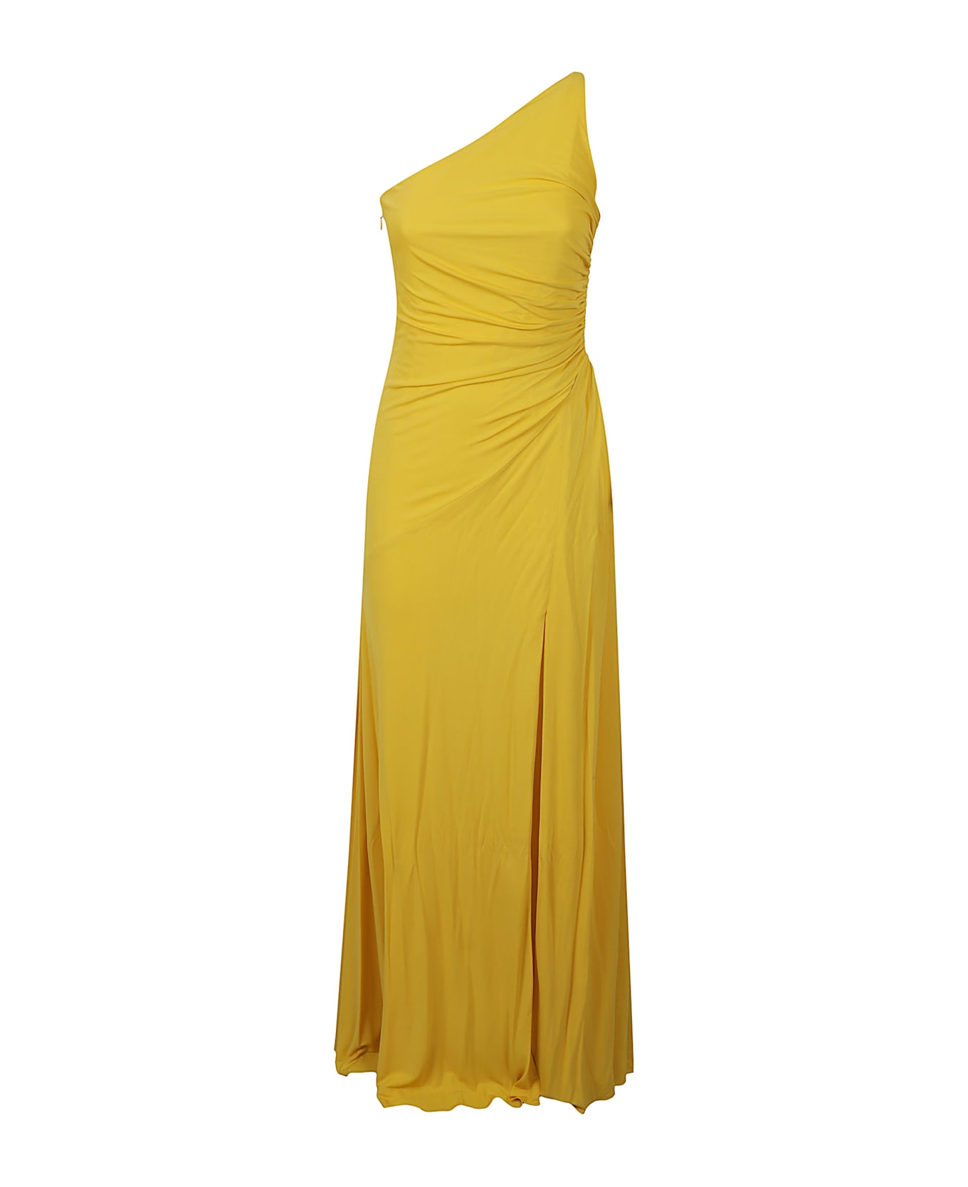 Alexander McQueen Single-shoulder Asymmetric Slim Dress - Pop Yellow