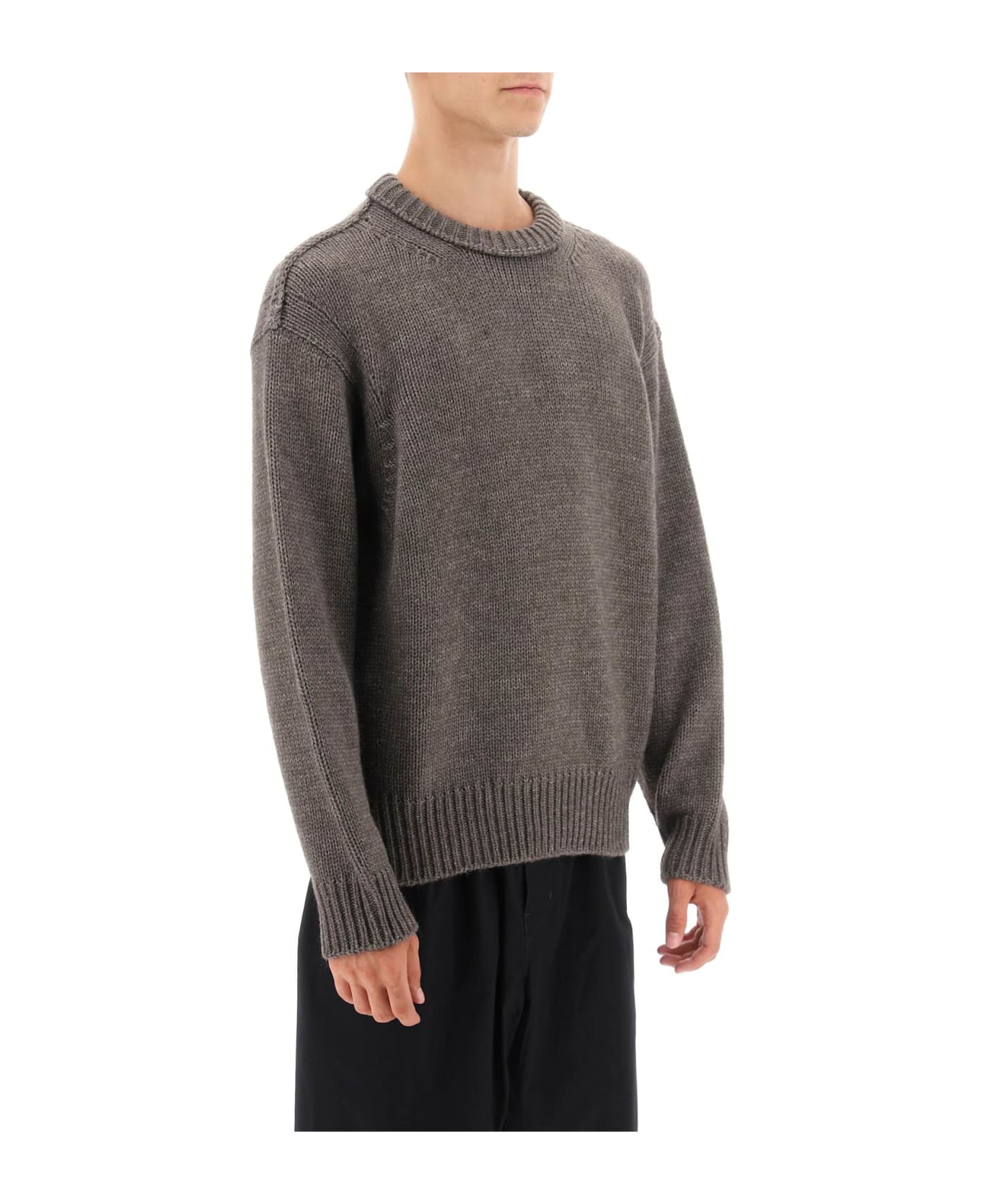 Lemaire Wool And Alpaca Blend Sweater - Grigio