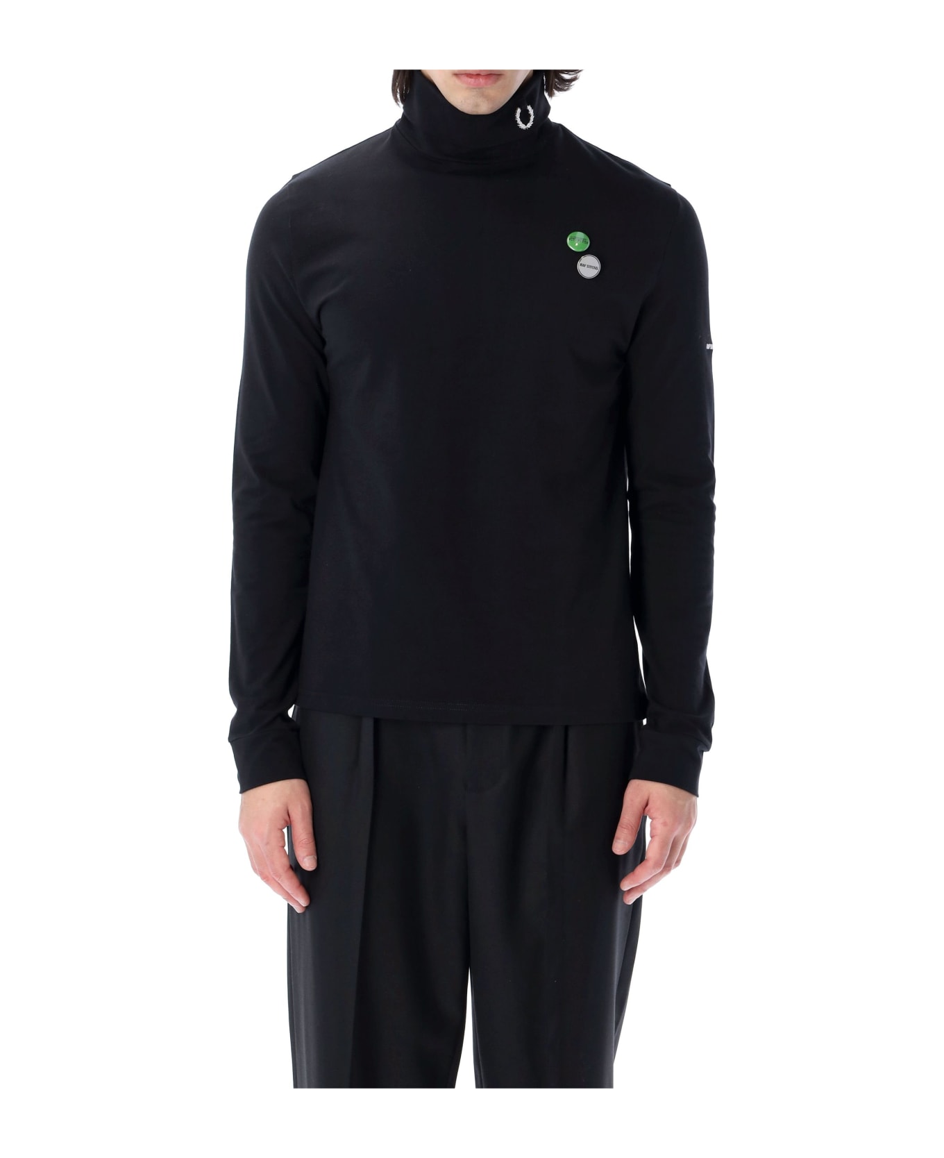 Fred Perry by Raf Simons Turtleneck T-shirt - BLACK