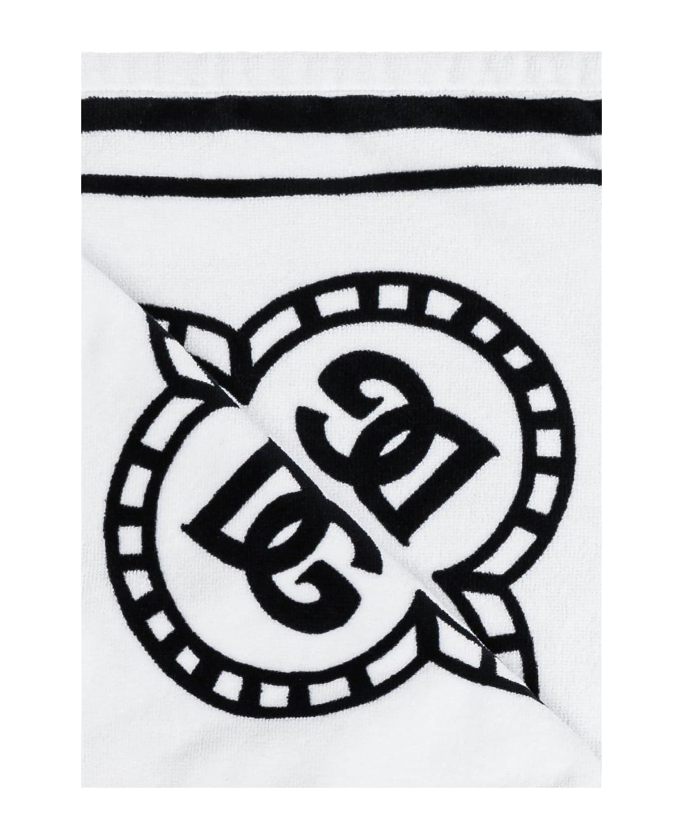 Dolce 
Gabbana Logo Printed Bath Towel - MultiColour