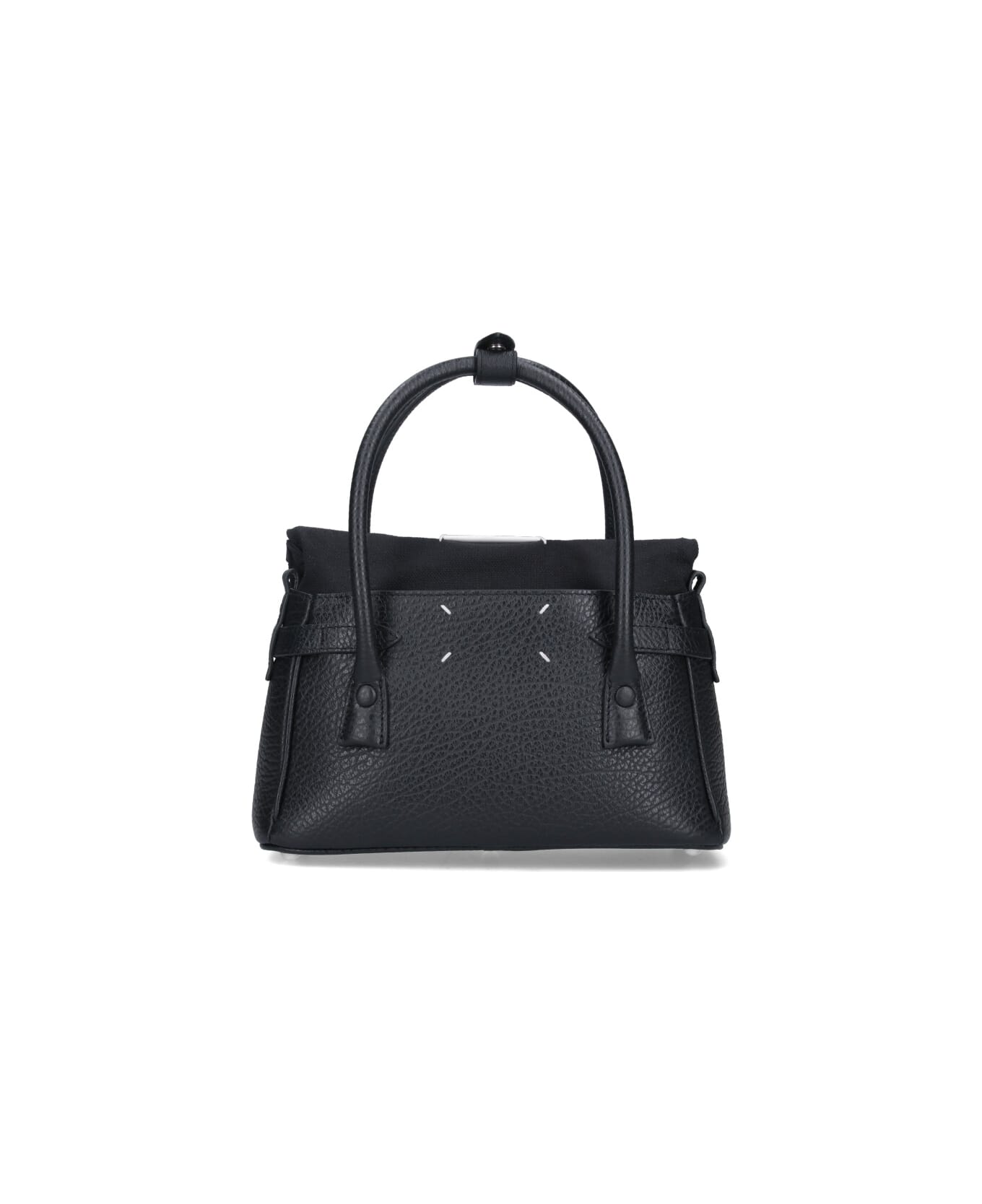 Maison Margiela 
east West
 Black Leather Bag - Black