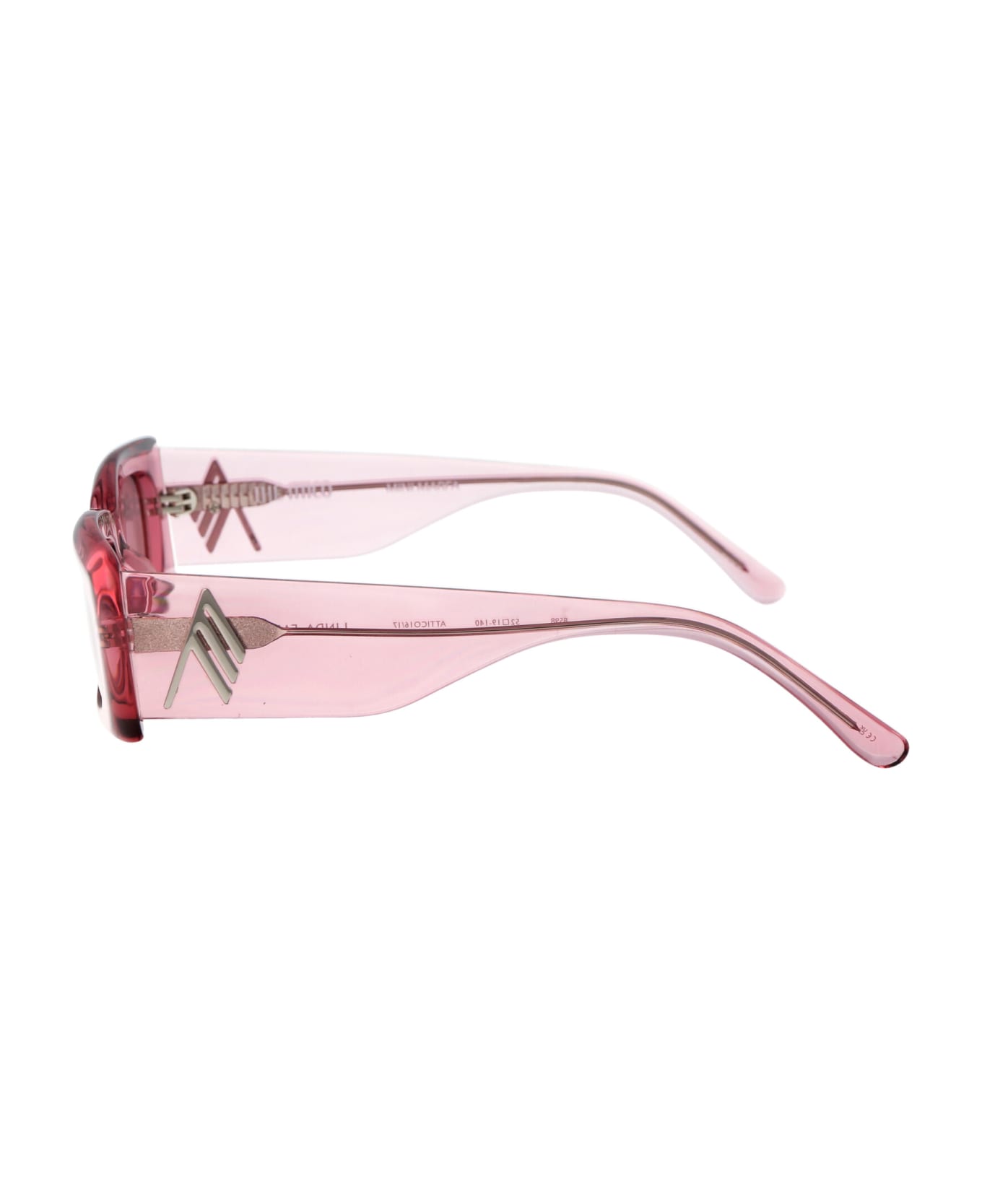 The Attico Mini Marfa Sunglasses - POWDERPINK/SILVER/PINK