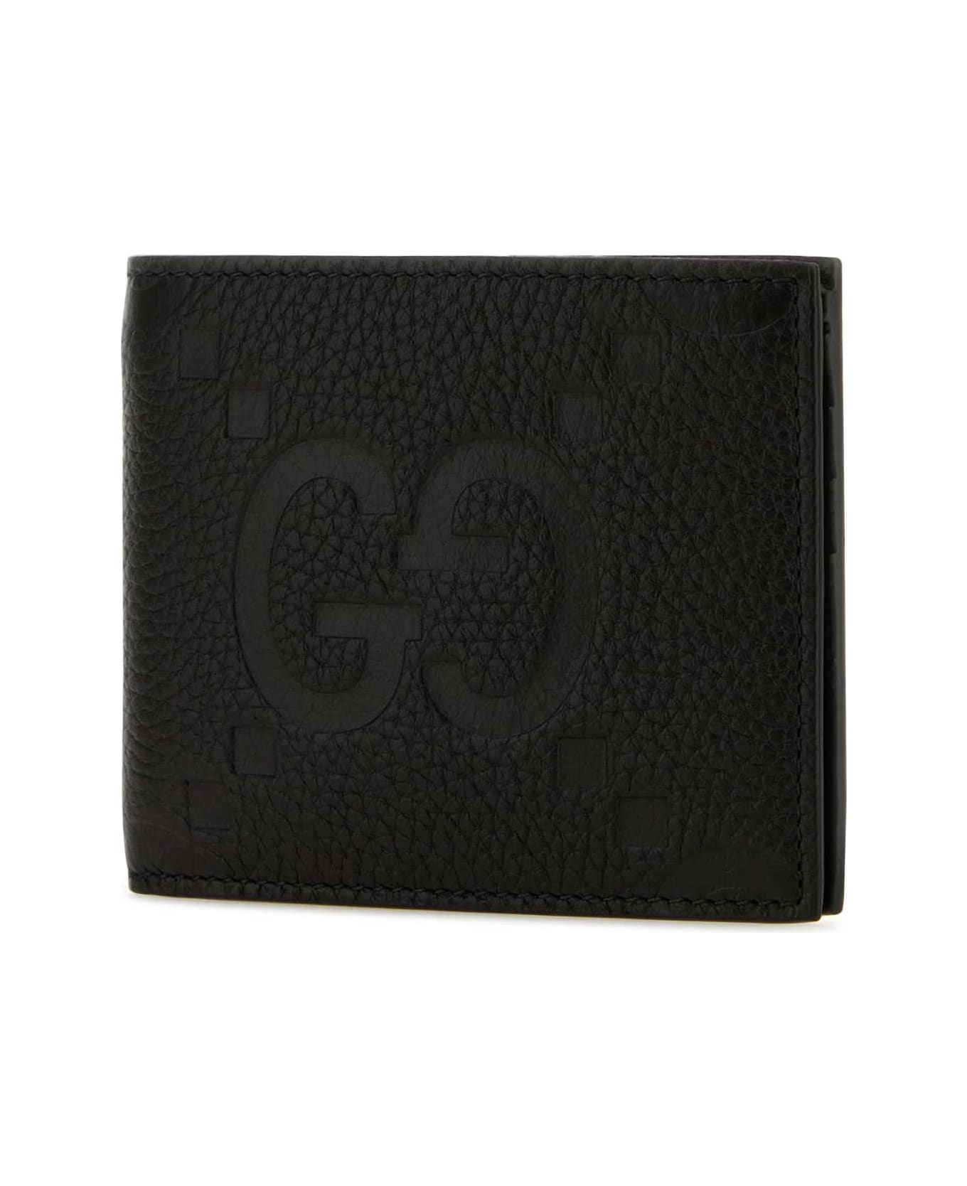 Gucci Black Jumbo Gg Leather Wallet - BLACKBLACK