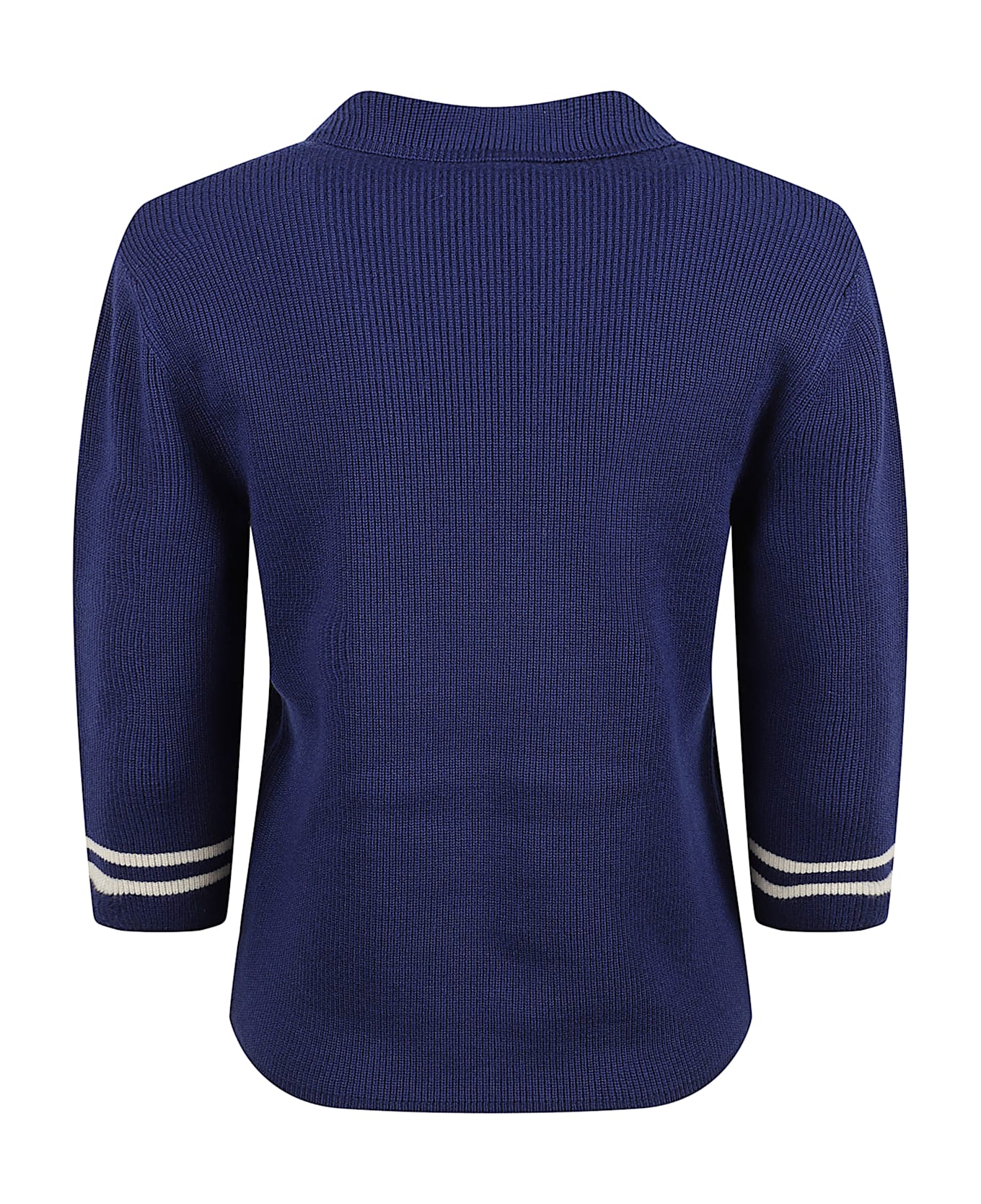 Valentino Double-breasted Wool Cardigan - BLUE